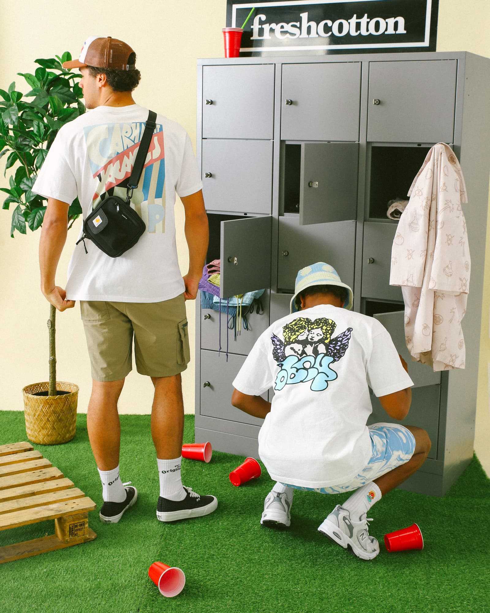 festival outfits with backprints at lockers