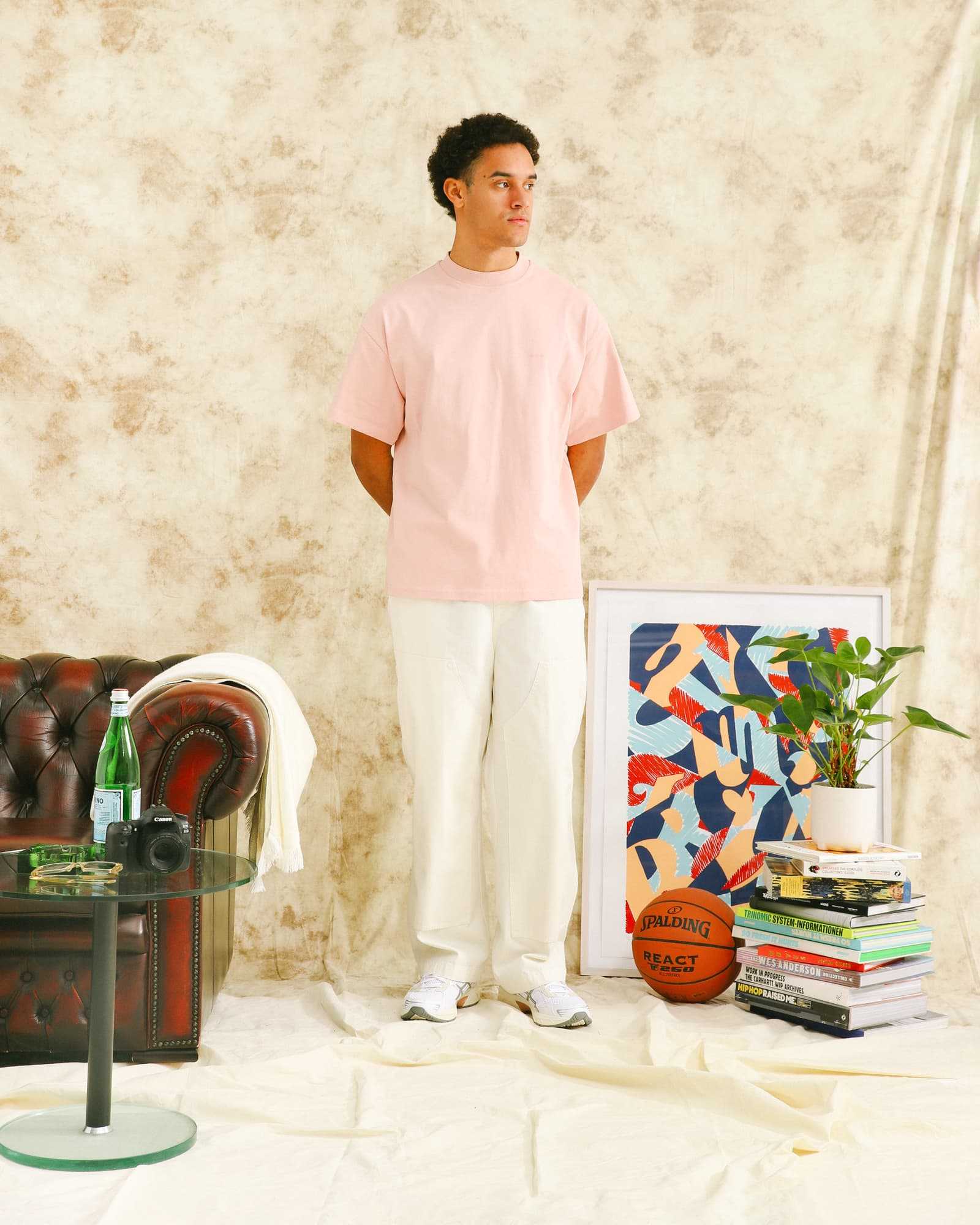 quality blanks tee roze outfit