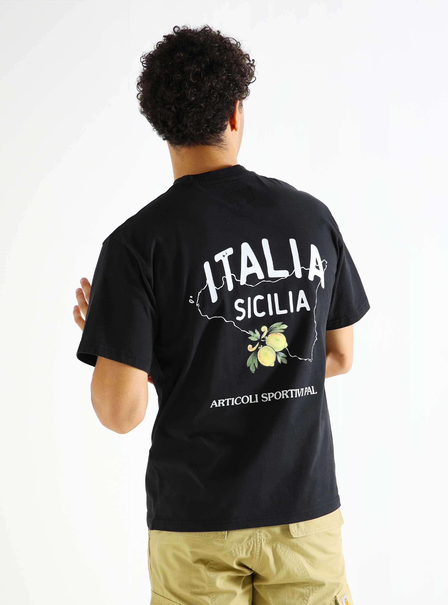 Lemon Souvenir T-shirt  Black PALSS24004