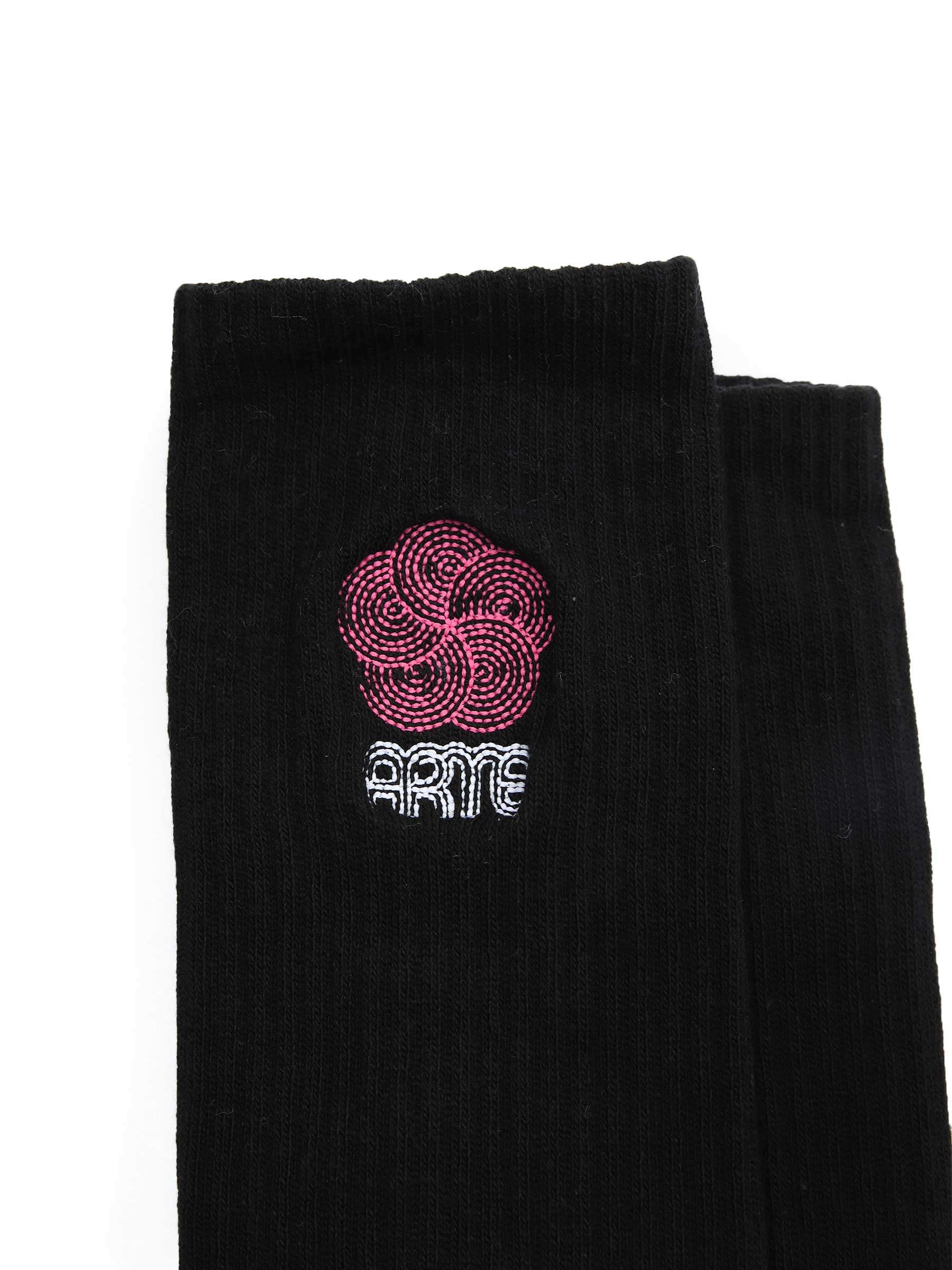 Arte Circle Logo Socks Black SS24-157SK