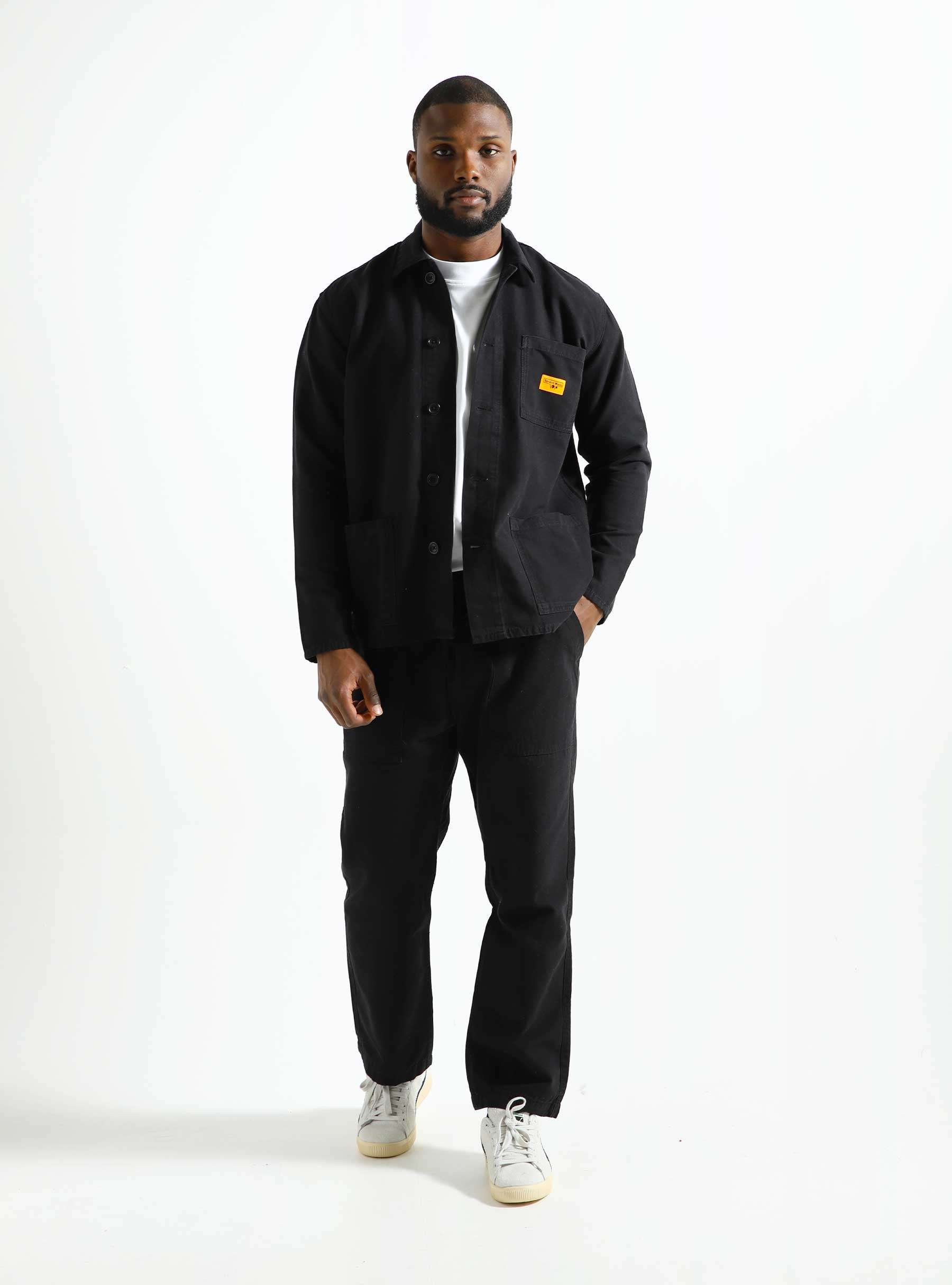 Canvas Coverall Jacket Black SW-AW23-1022