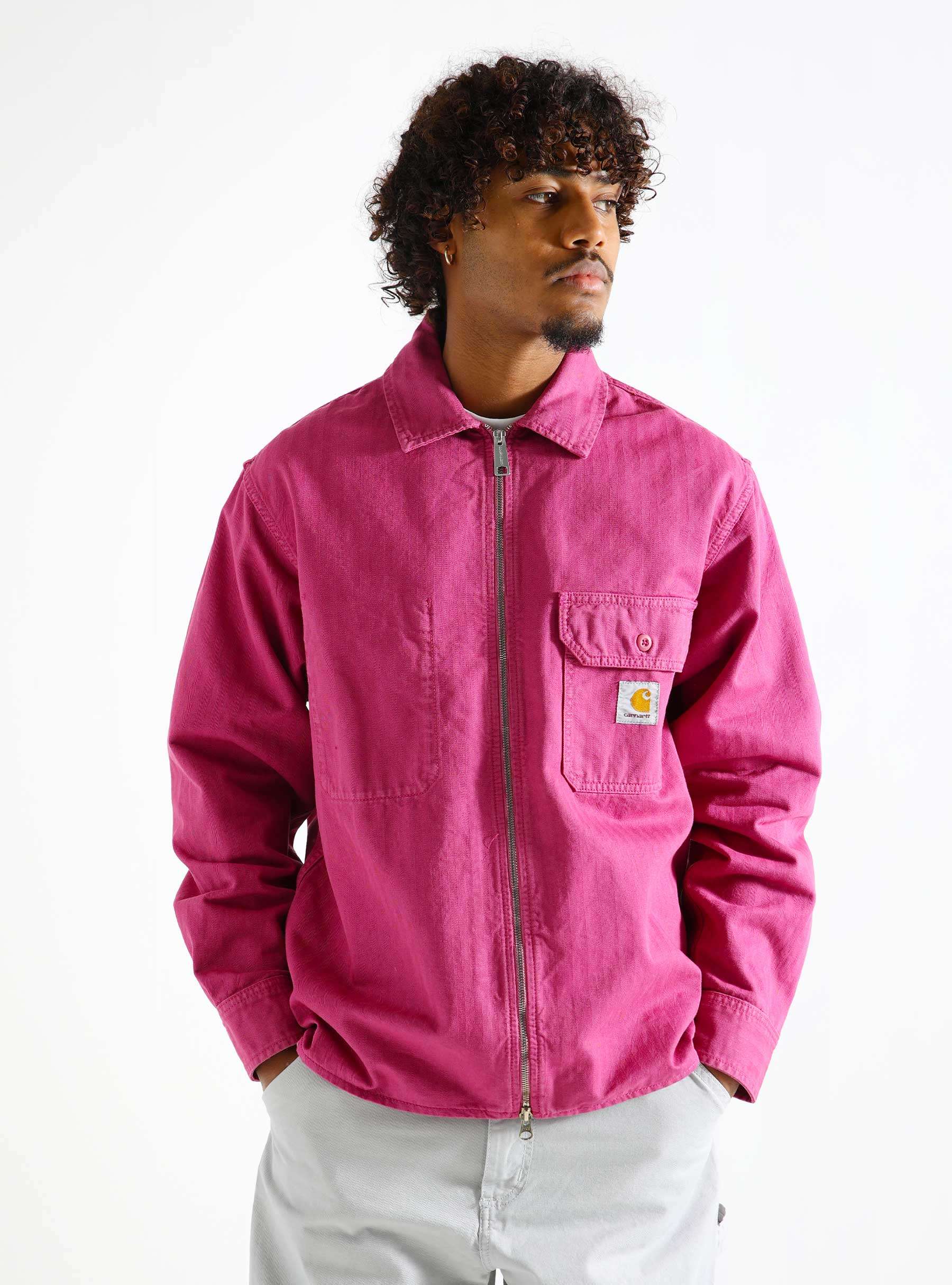 Rainer Shirt Jacket Magenta Garment Dyed I033276-1YTGD