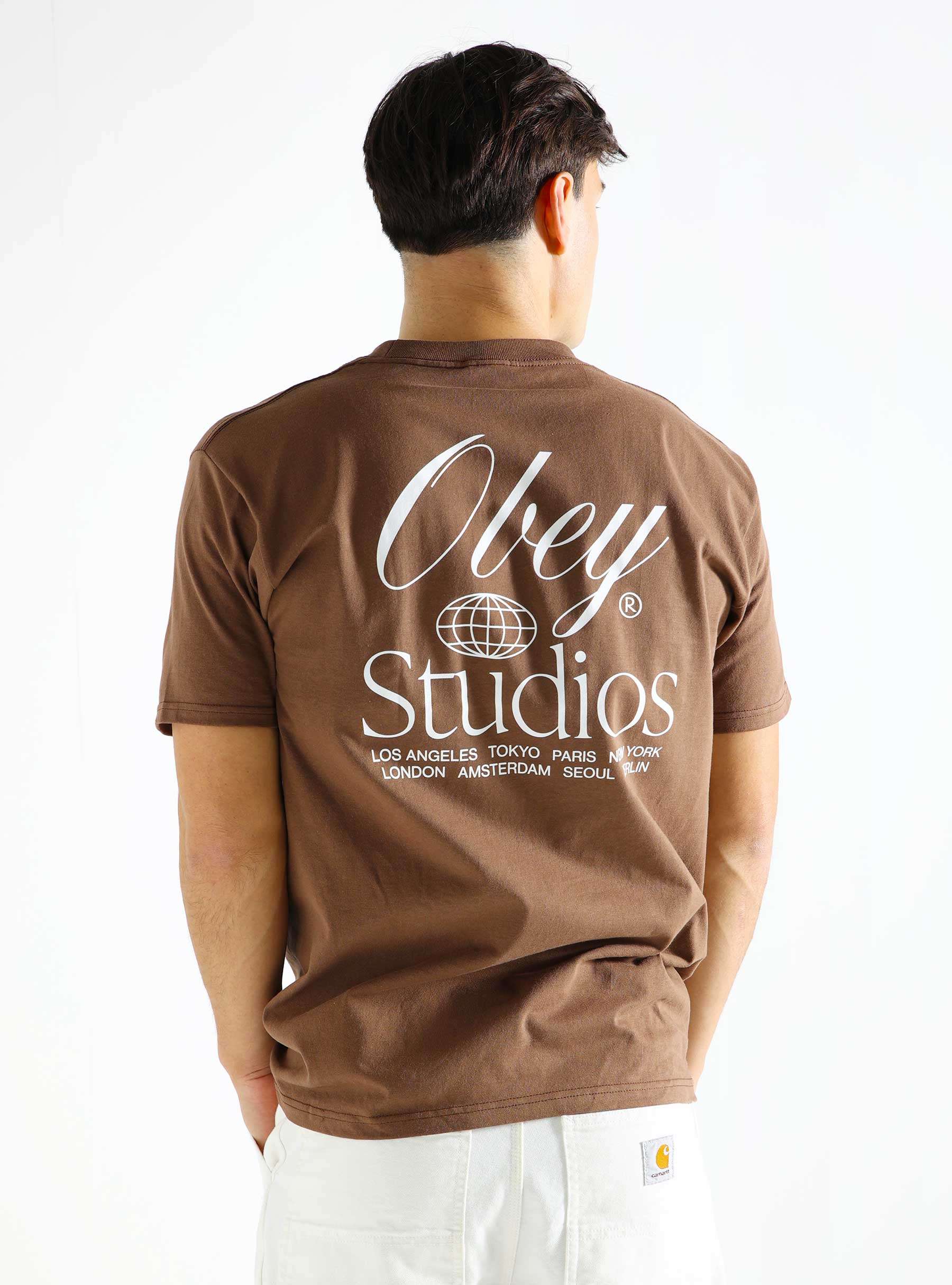 Obey Studios Worldwide T-shirt Silt 165263708-SLT