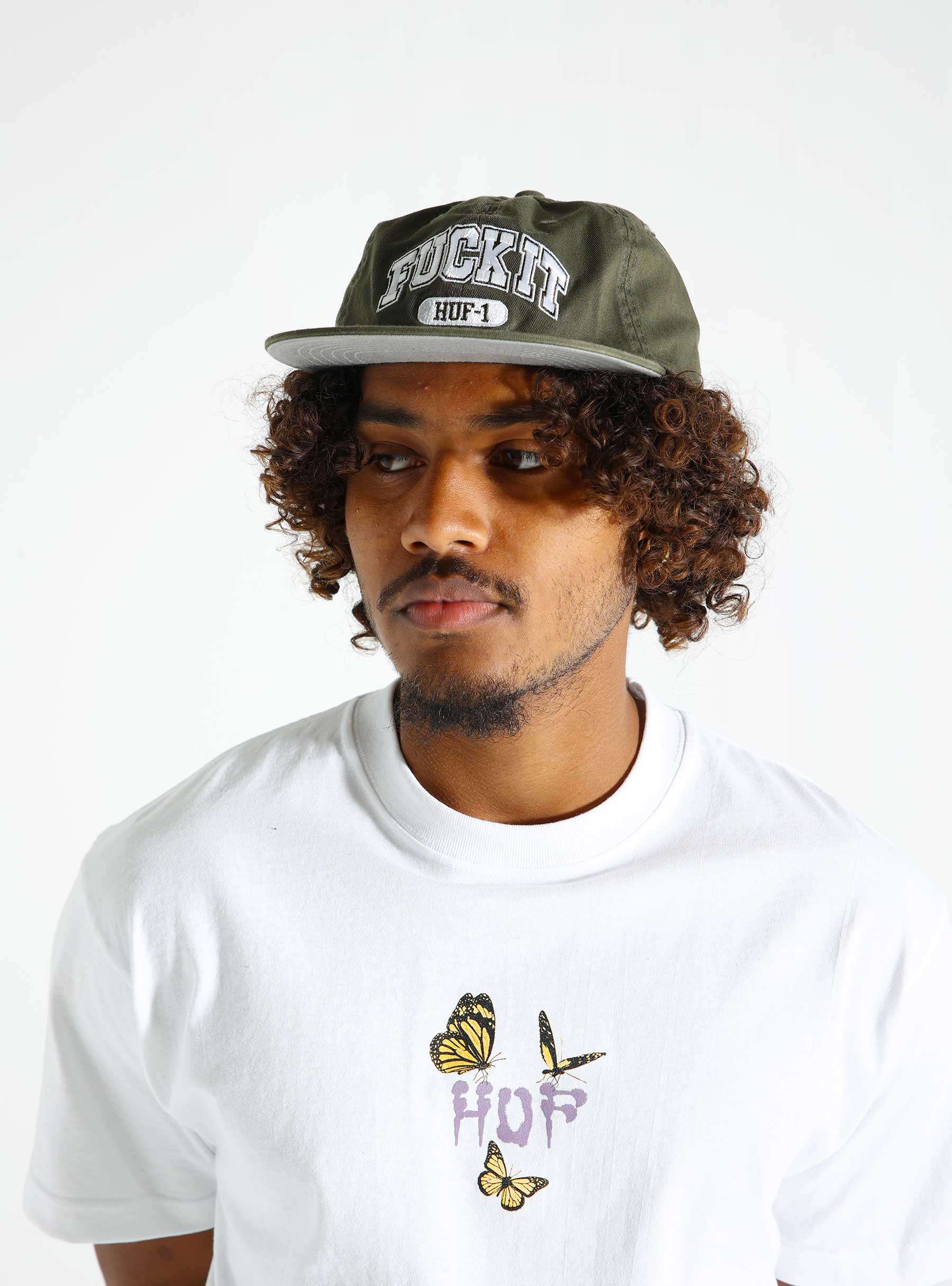 Fuck It 6 Panel Hat Green Dried Herb HT00797
