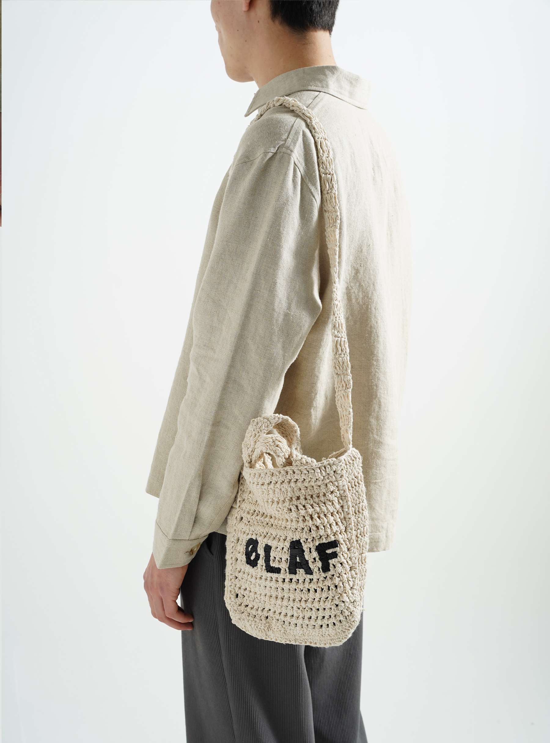 Mini Crochet Tote Bag Off White A160823