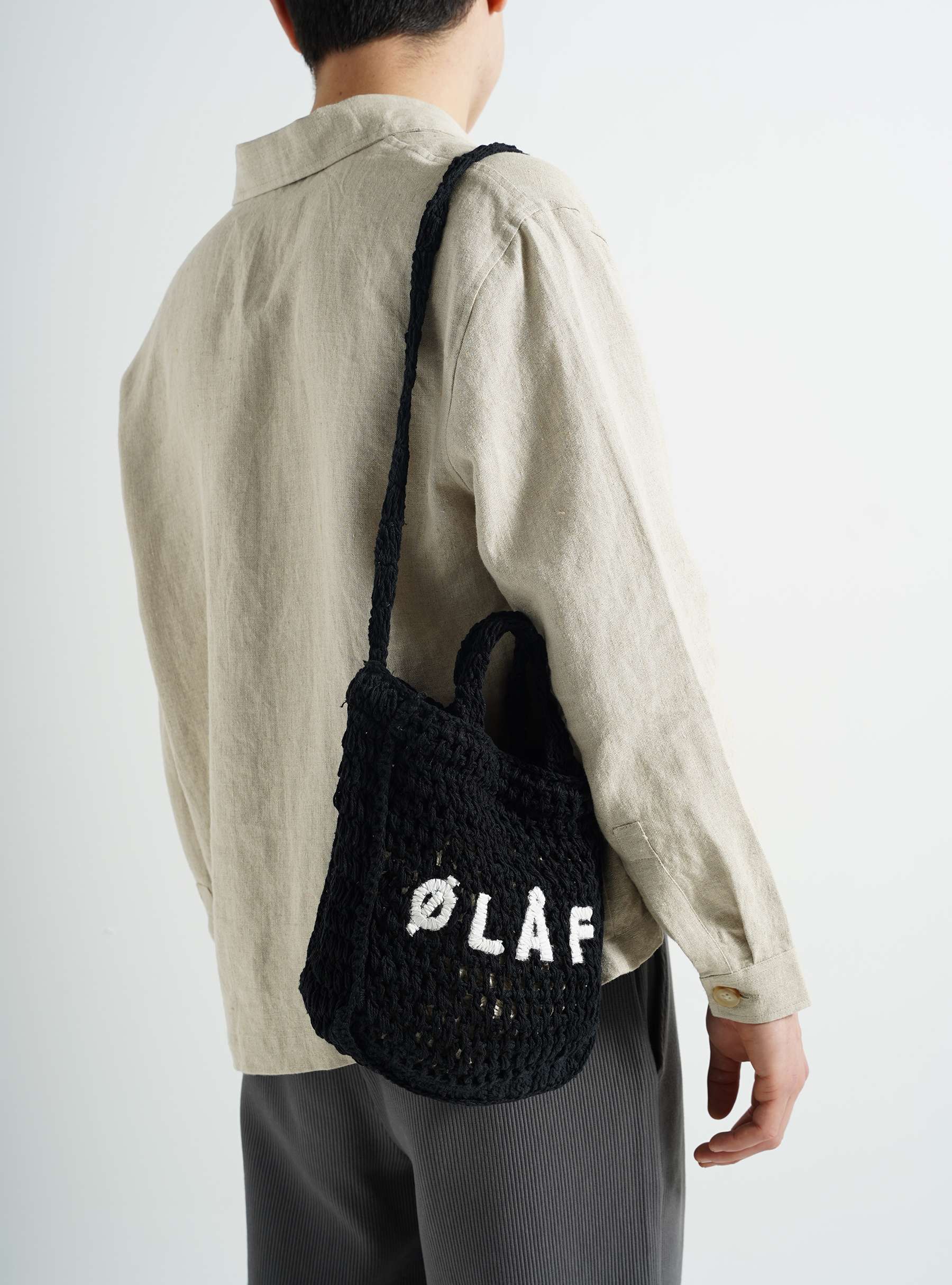 Mini Crochet Tote Bag Black A160823