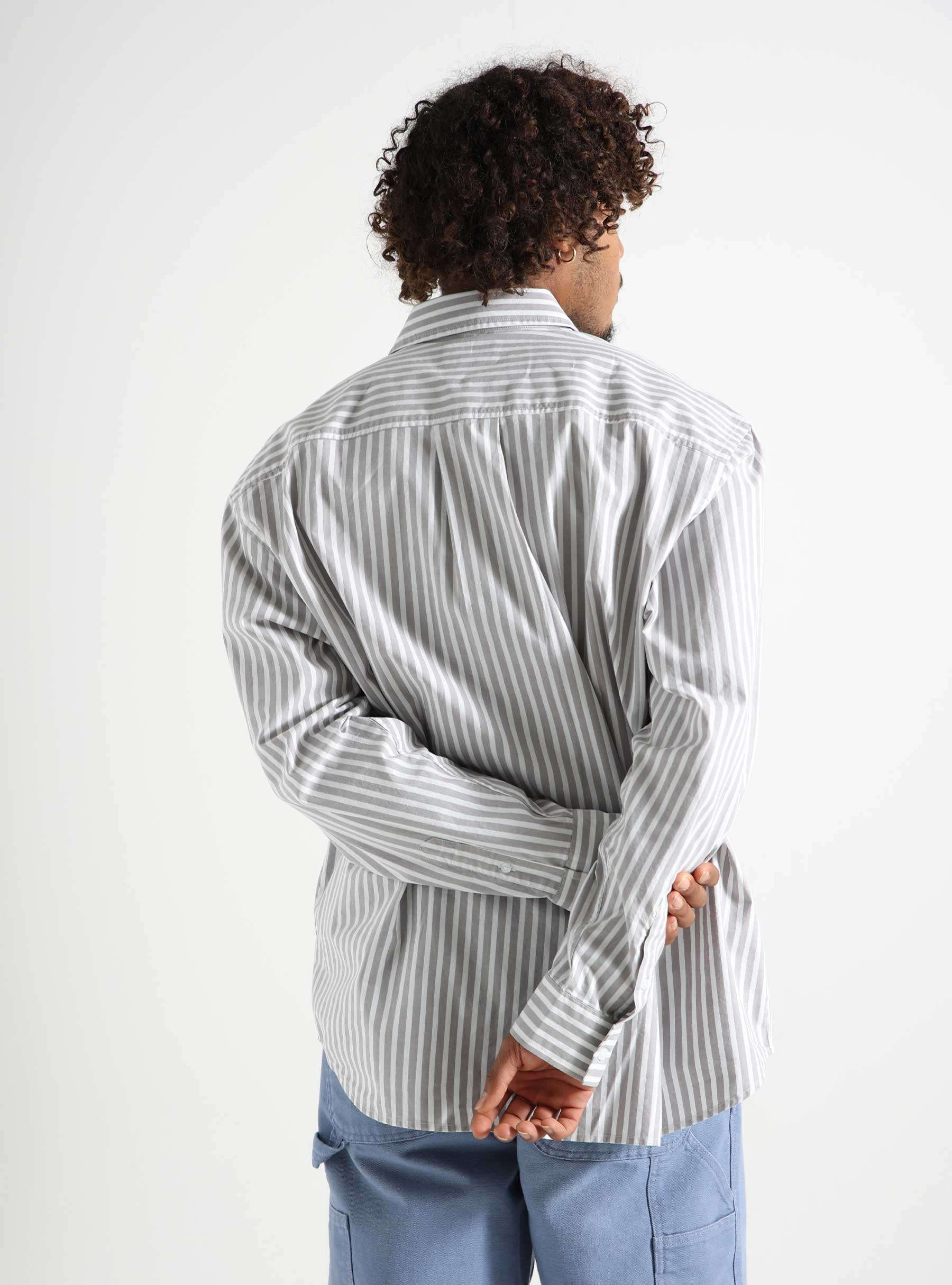 Day Striped Shirt 1026 Steel Grey 10295303-5742