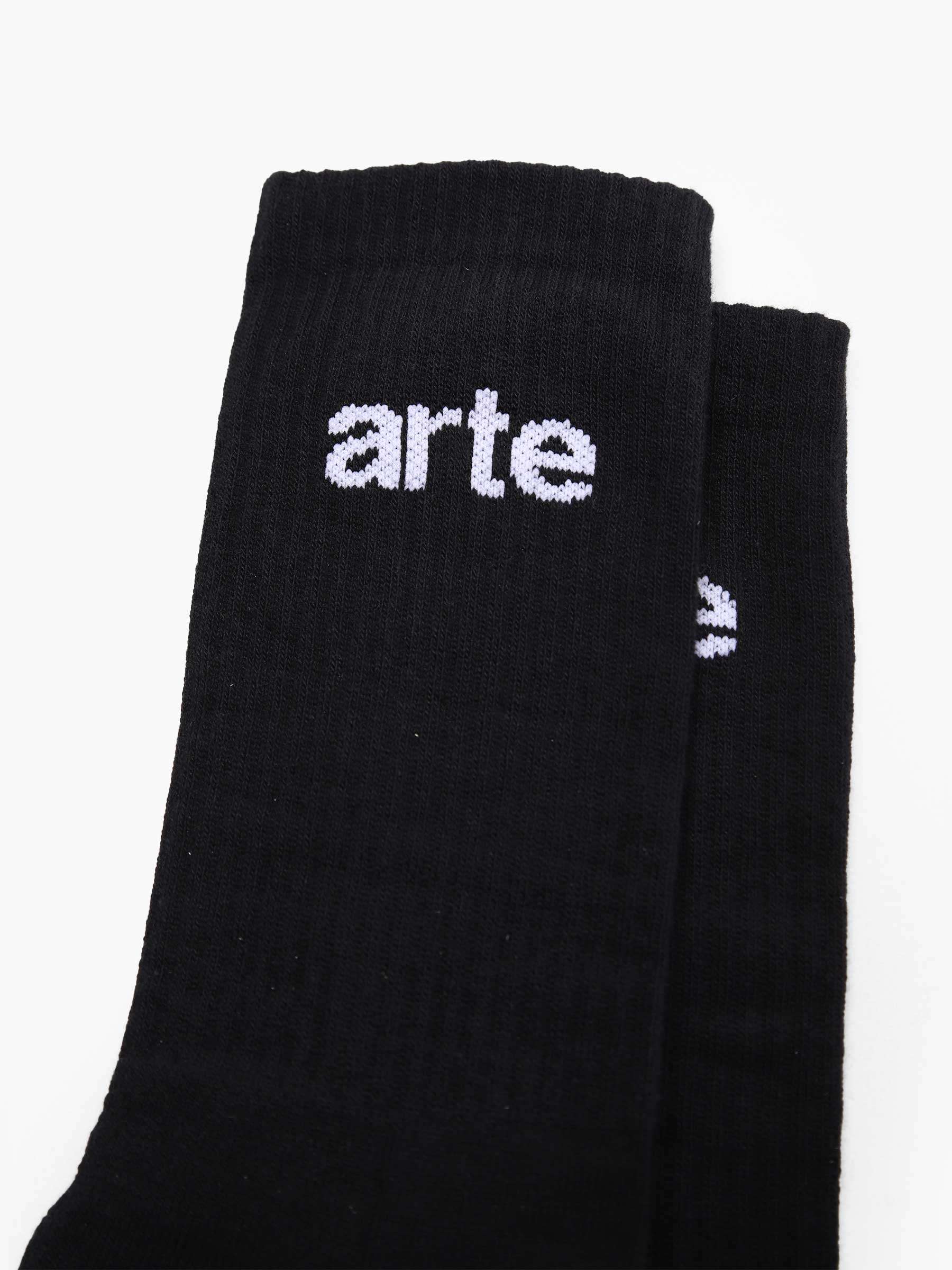 Arte Logo Socks Socks Black AW23-171SK