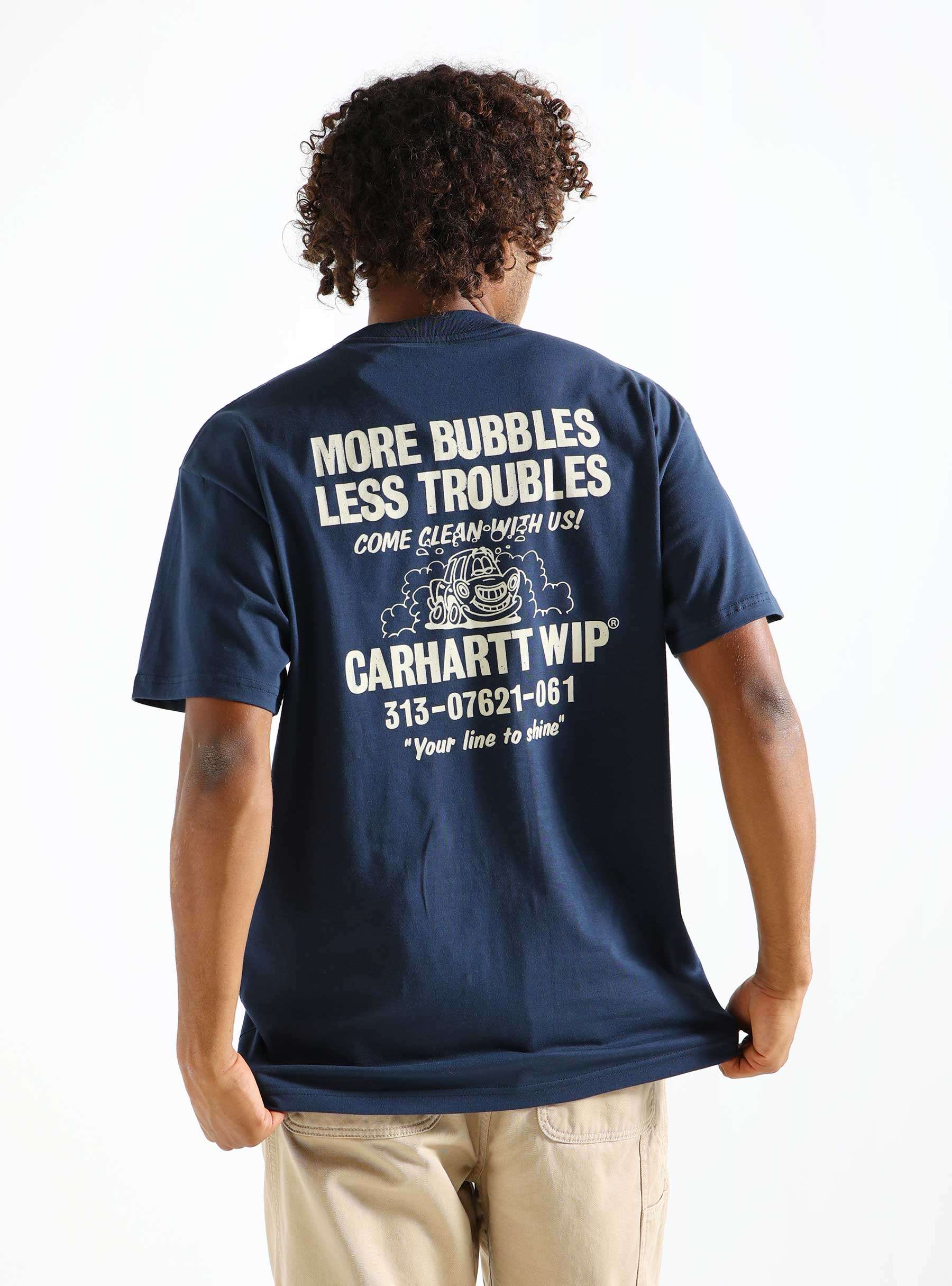 Less Troubles T-Shirt Blue Wax I033187-28JXX