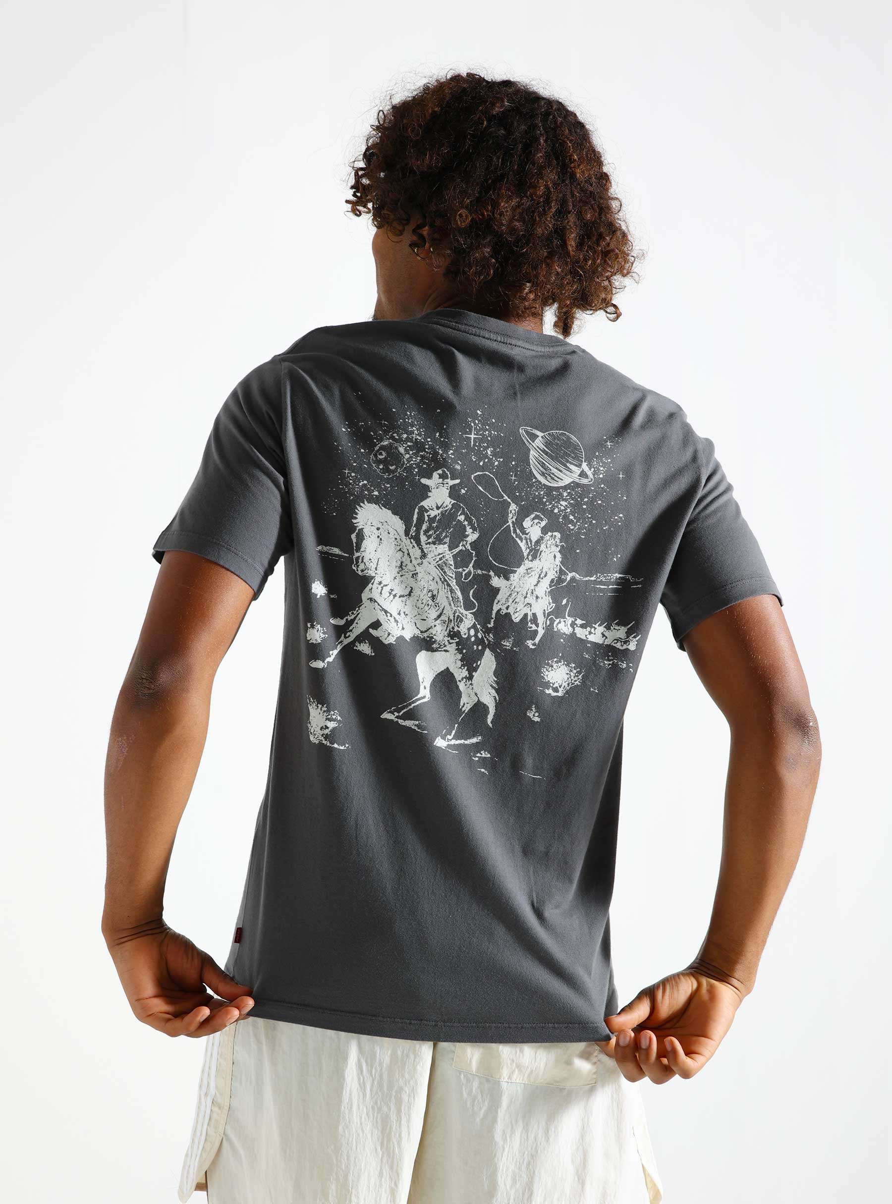 Graphic Crewneck T-shirt Space Cowboy VW And Black 22491-1489