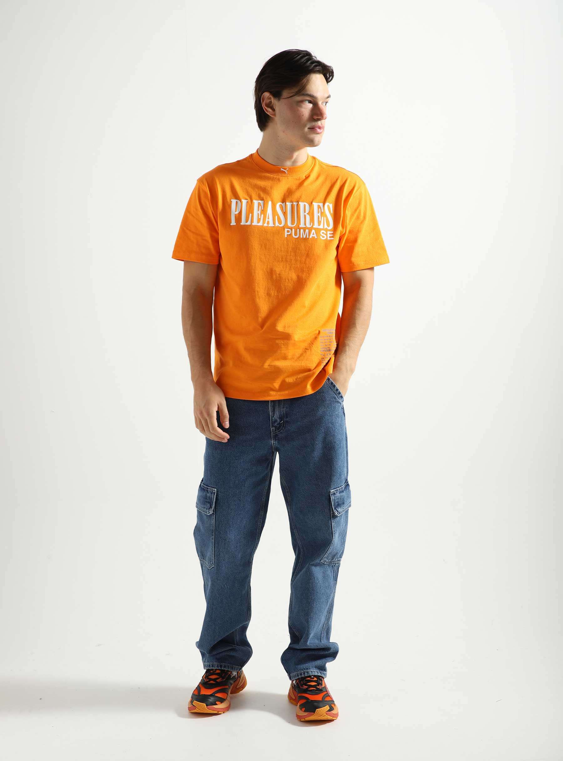 Puma x Pleasures Typo T-shirt Orange 620878-73