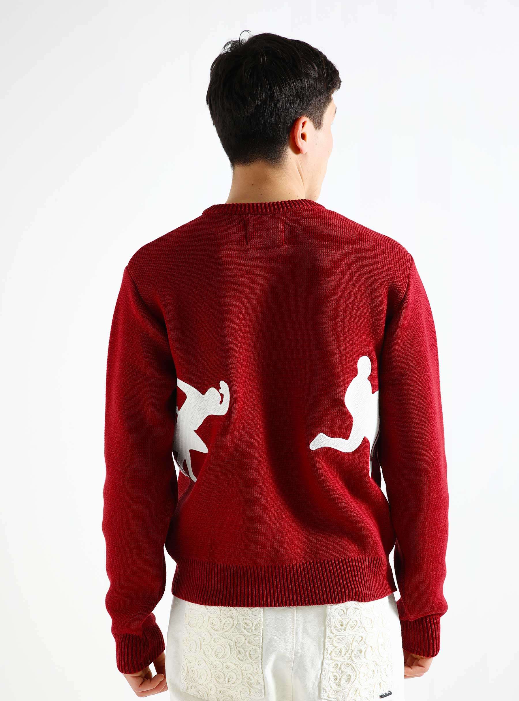 Kris Multi Runner Knit Sweater Bordeaux SS24-096K