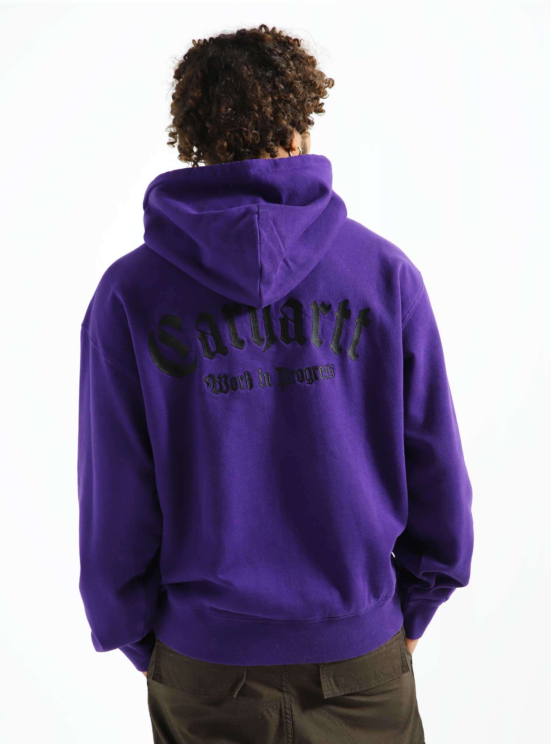 Hooded Onyx Script Sweater Tyrian Black I032865-1ZTXX