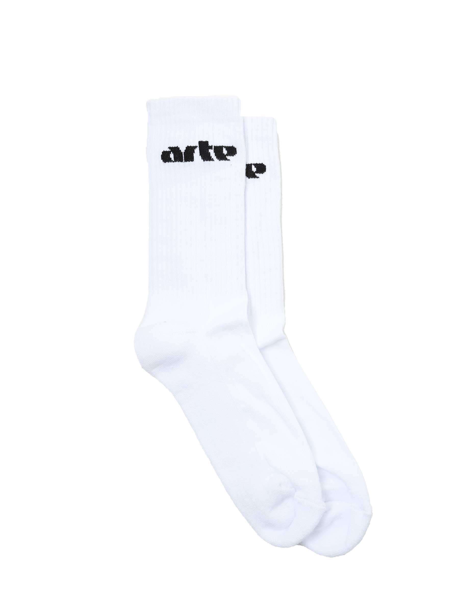 Arte Horizontal Socks White SS24-156SK