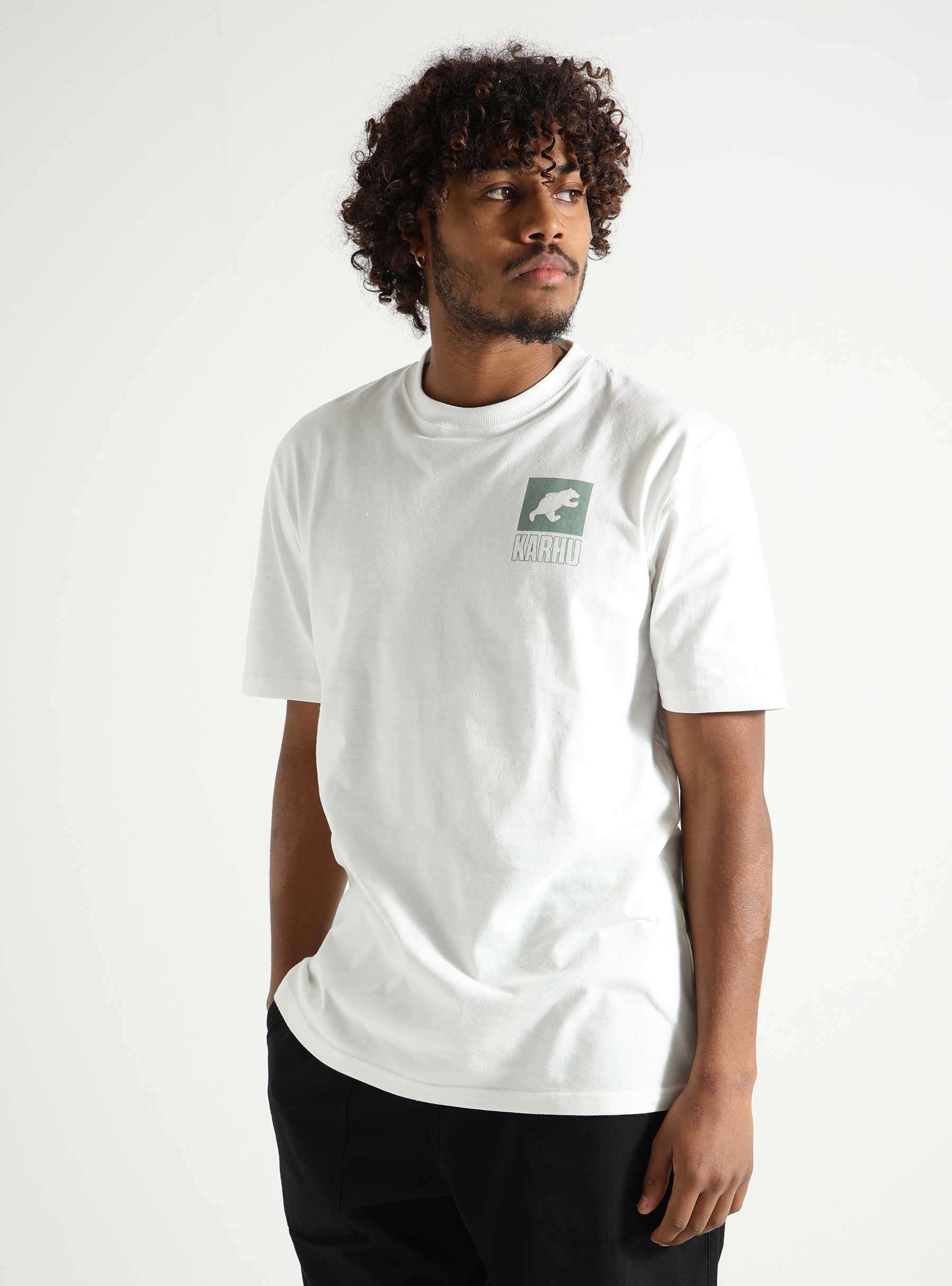 Sport Bear Logo T-shirt Bright White Iceberg Green KA00162-BWIC