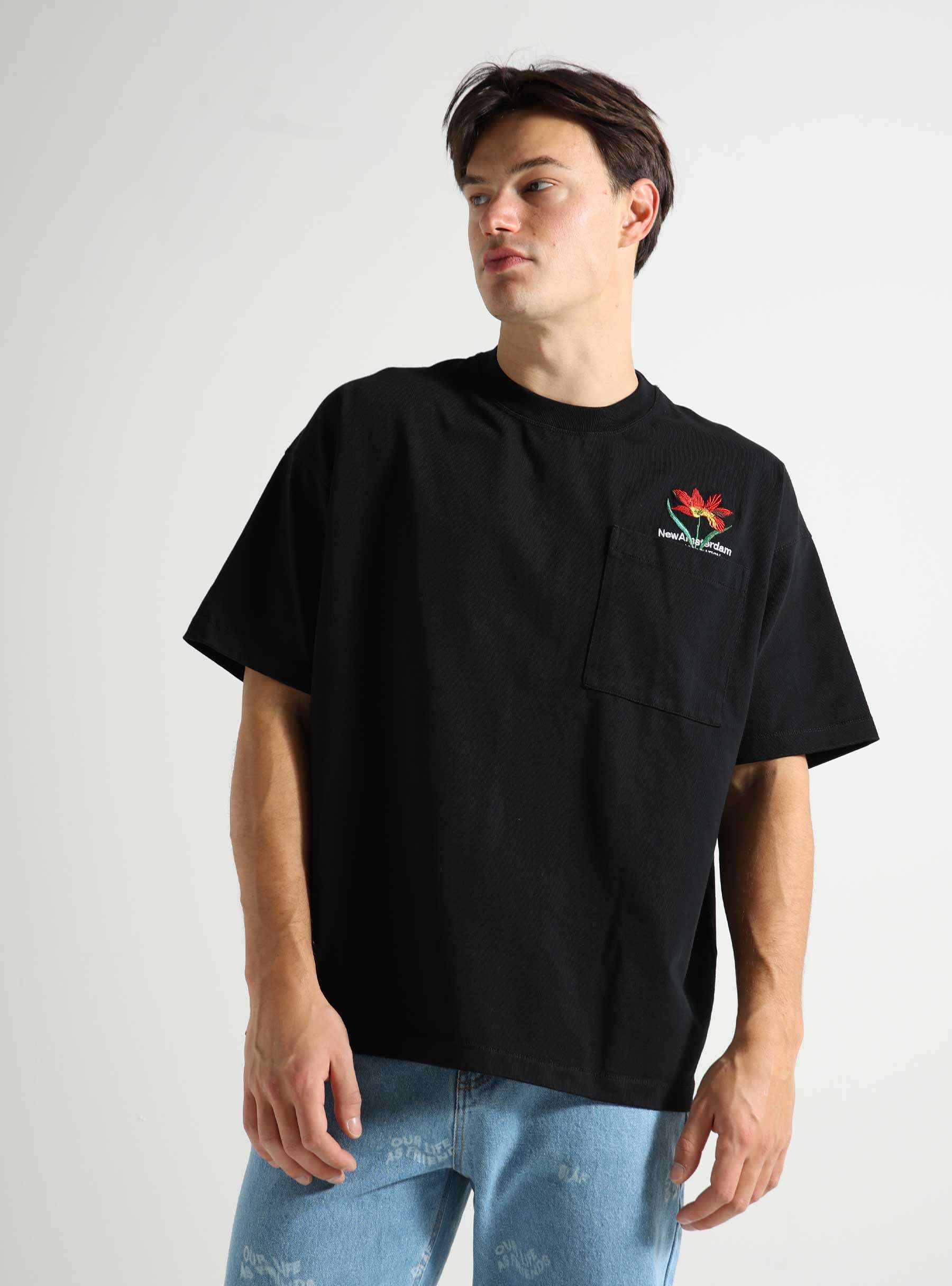 Waxed Tulip T-shirt Black 2401095005