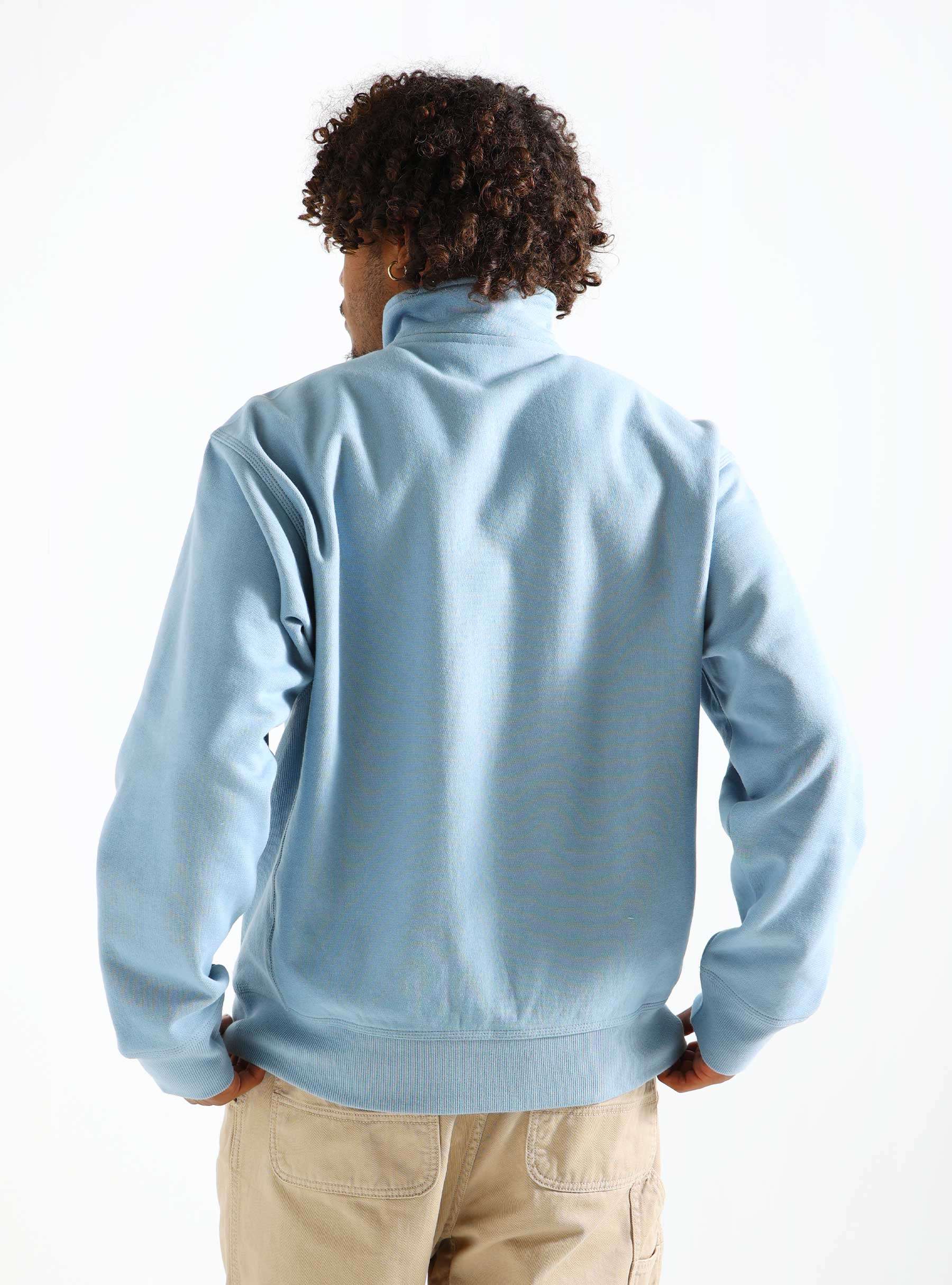 Half Zip American Script Sweater Frosted Blue I027014-0F4XX