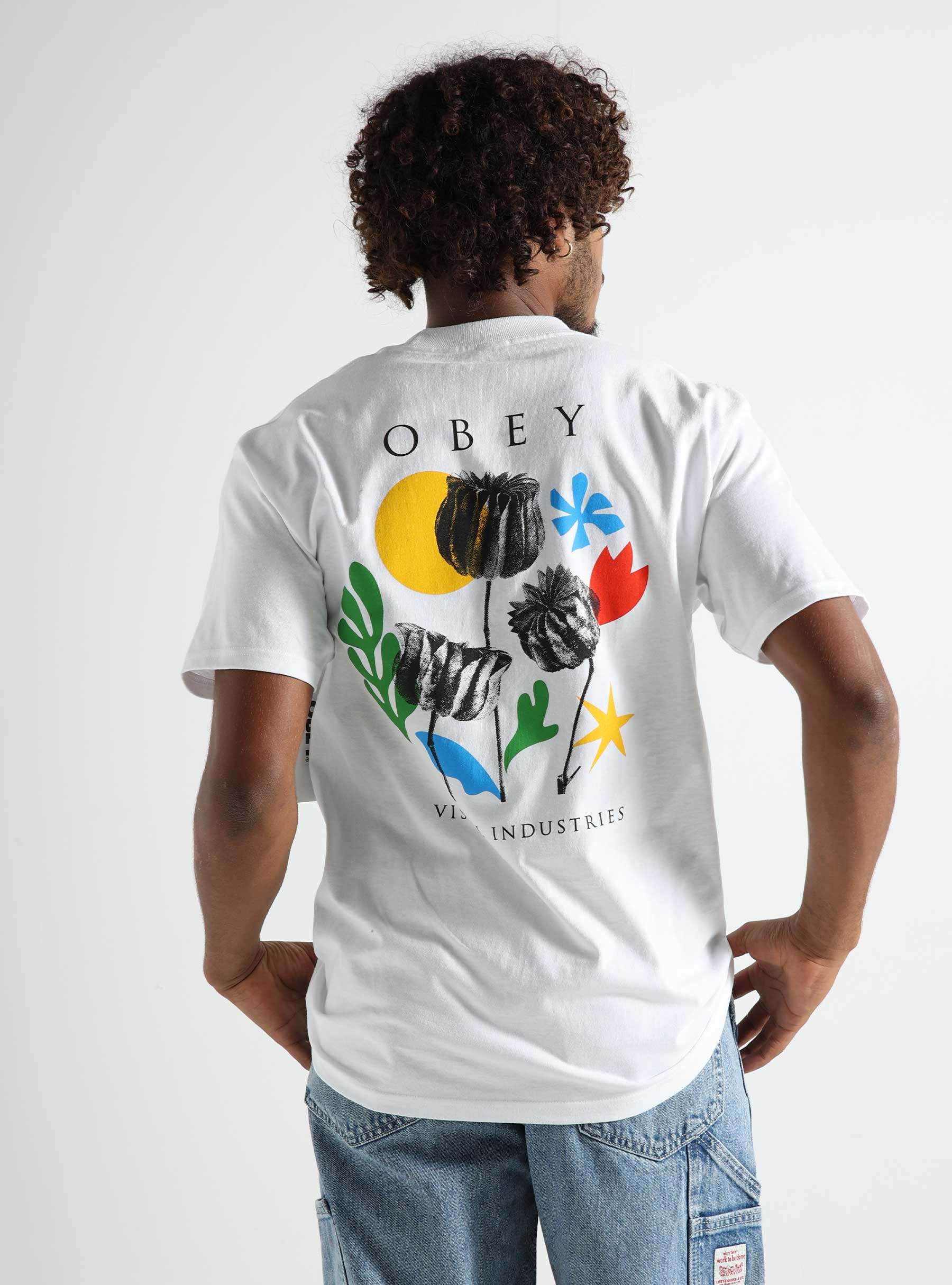 Obey Flowers Papers Scissors T-shirt White 165263777-WHT