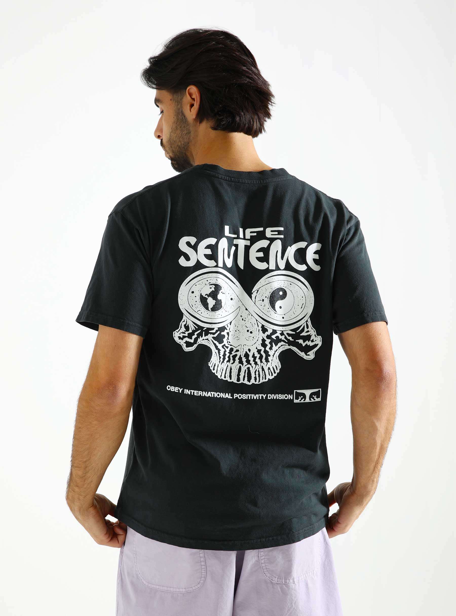 Obey Life Sentence Pigment T-Shirt Vintage Black 163813788-VBL