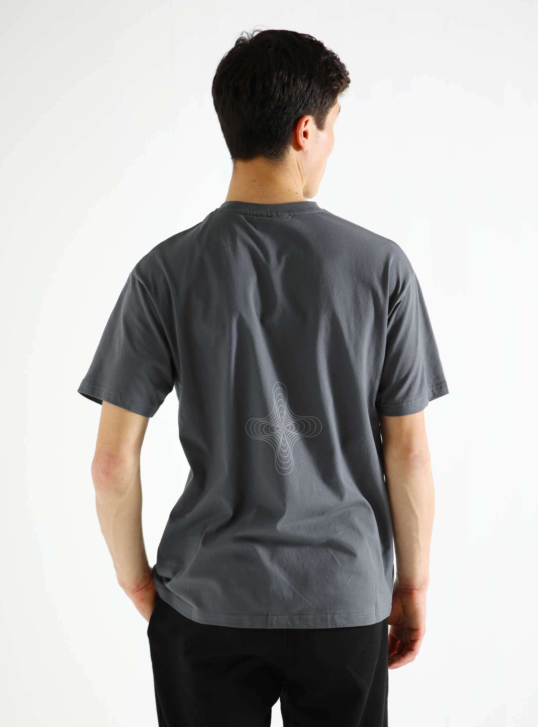 B+ Reflective Print T-Shirt Steel Grey BPLUS- FW23-TS05