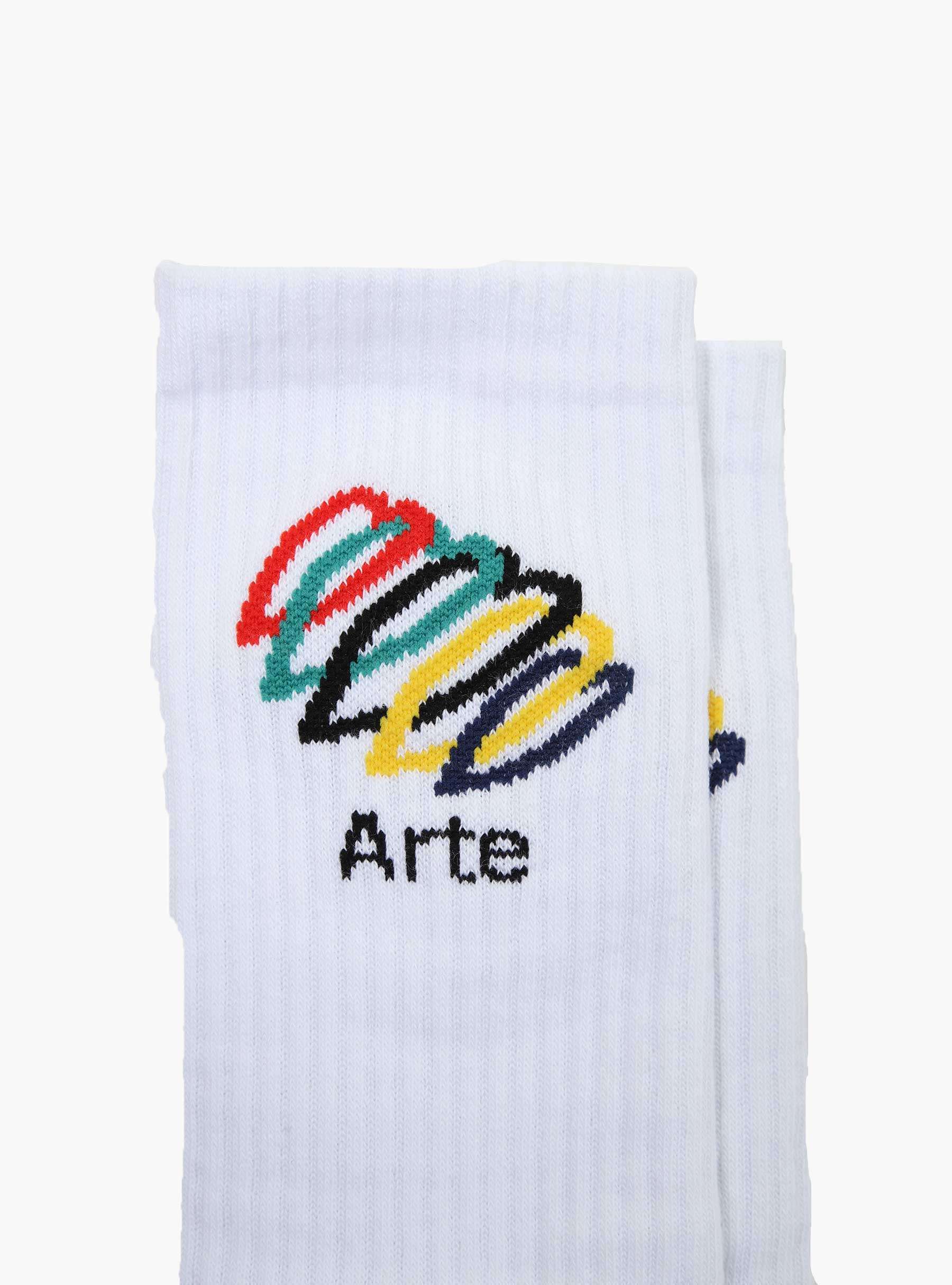 Arte Hearts Socks White SS24-160SK