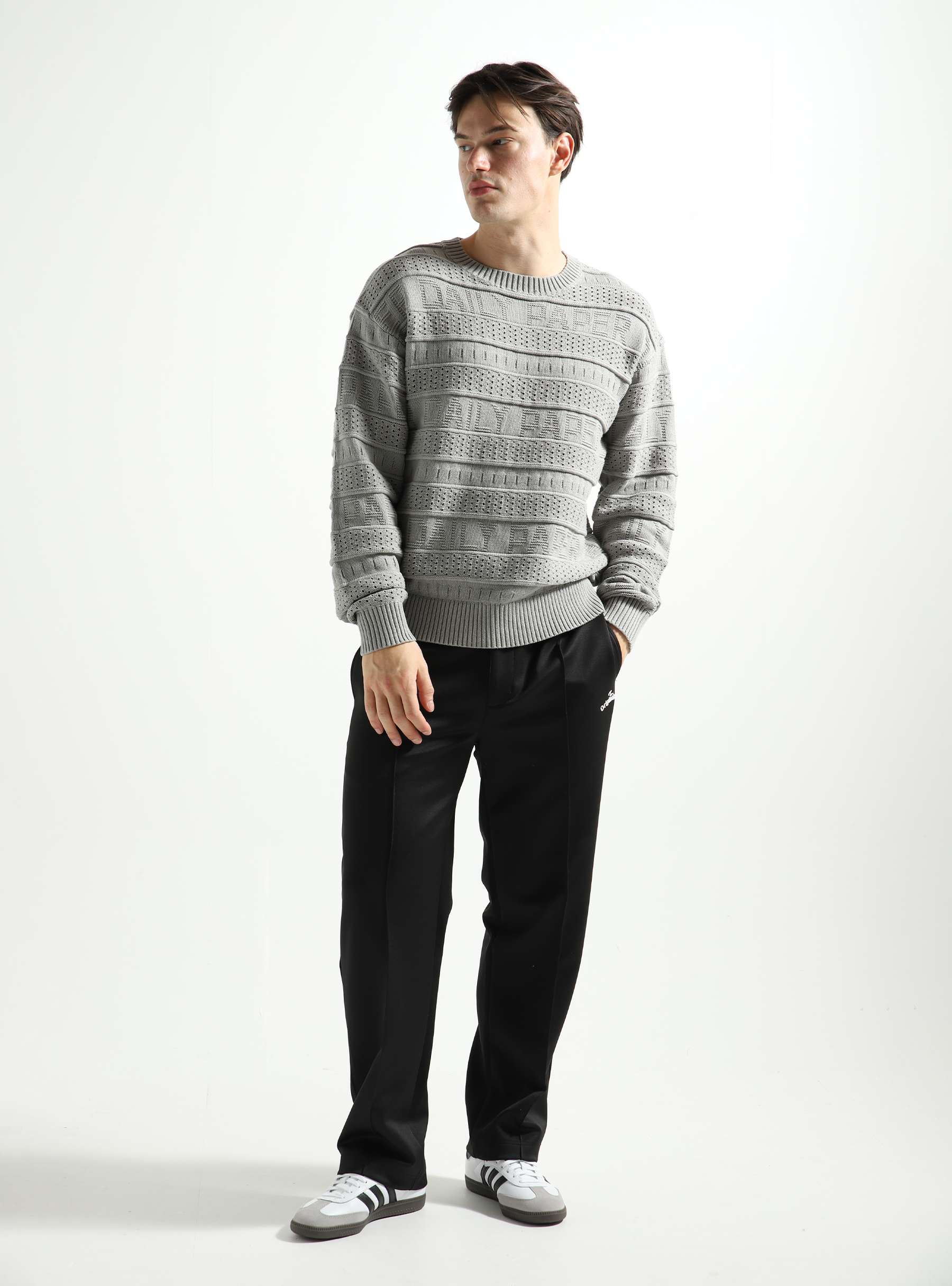 Rajih Knit Sweater Grey 2411113