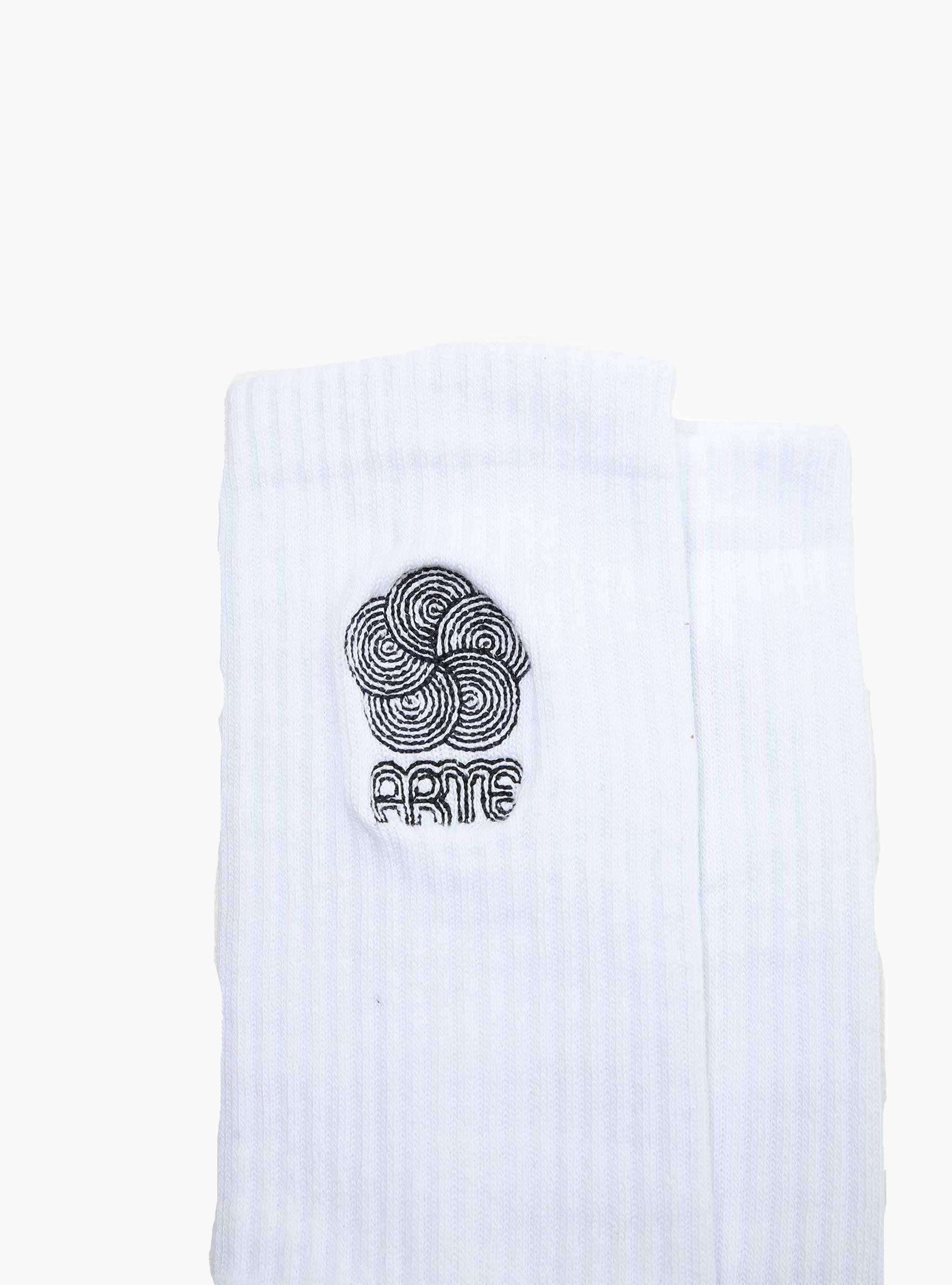 Arte Circle Logo Socks White SS24-157SK