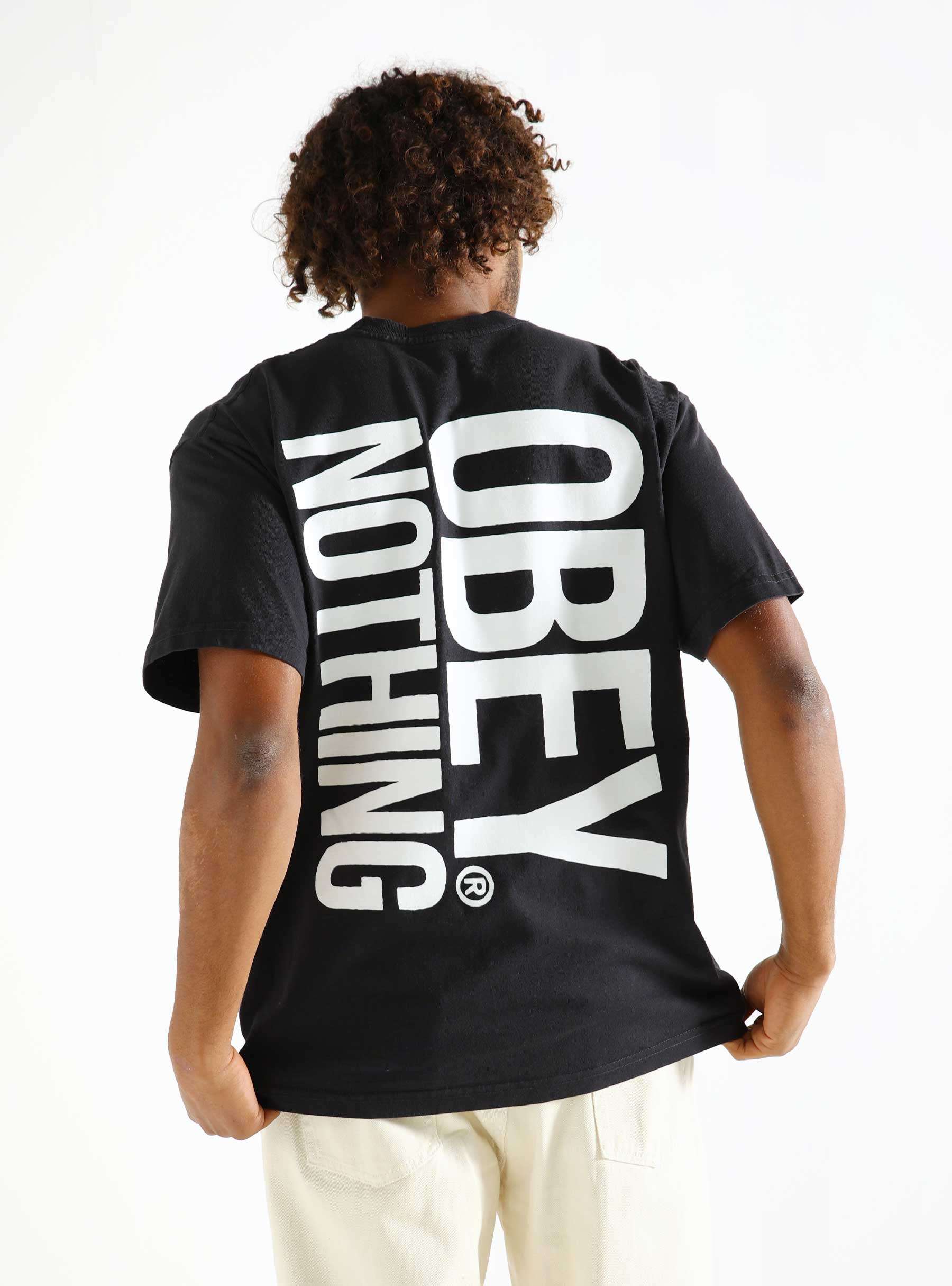 Obey Nothing T-shirt Vintage Black 166913719-VBL