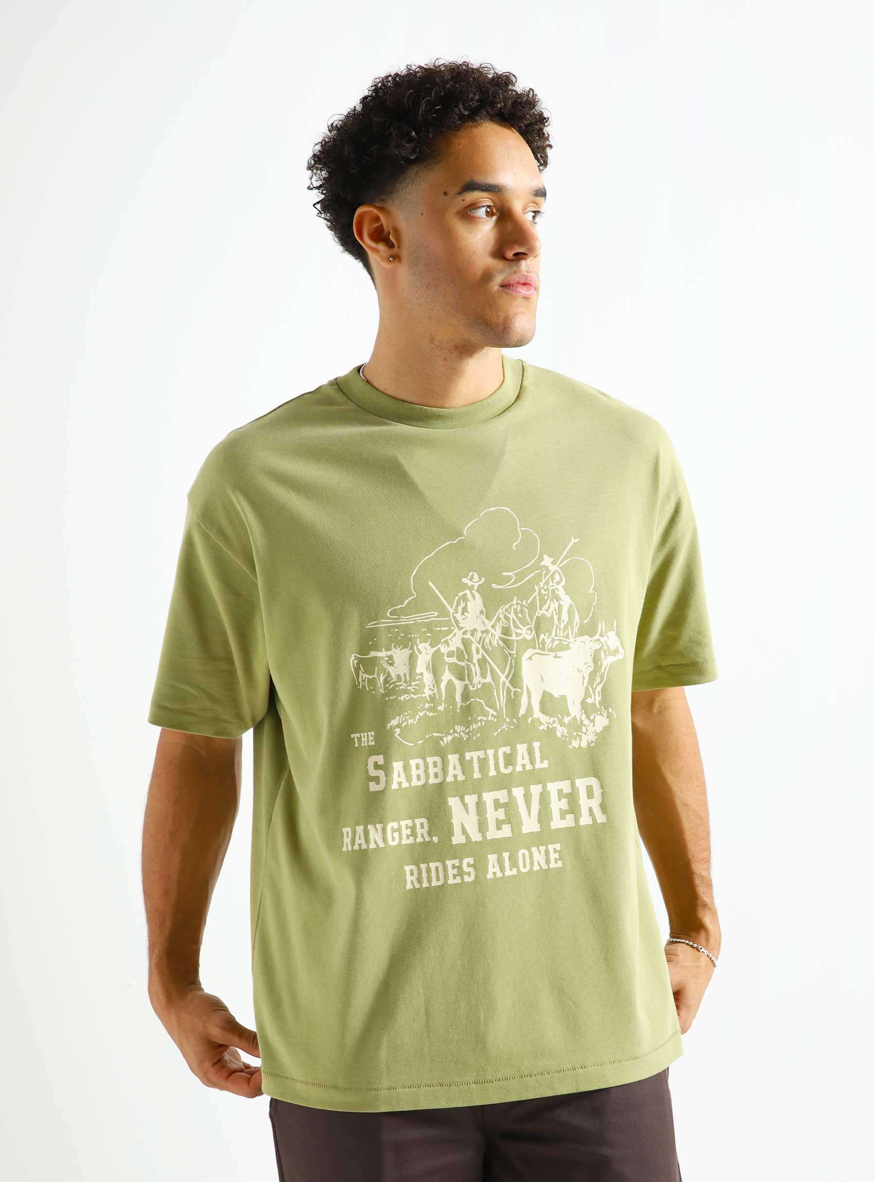 Hutch T-shirt Olive Green AW23-SAB3OG