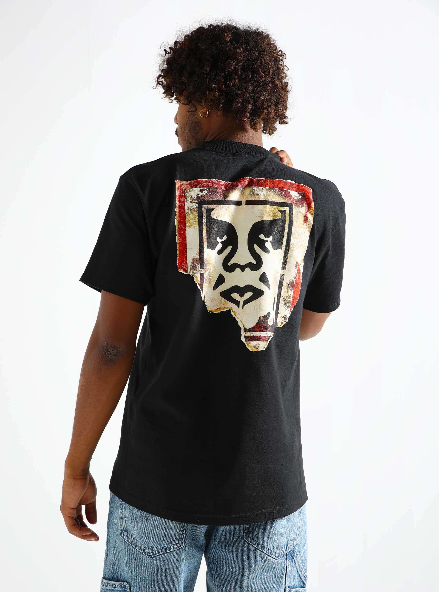 Obey Ripped Icon T-shirt Black 165263782-BLK