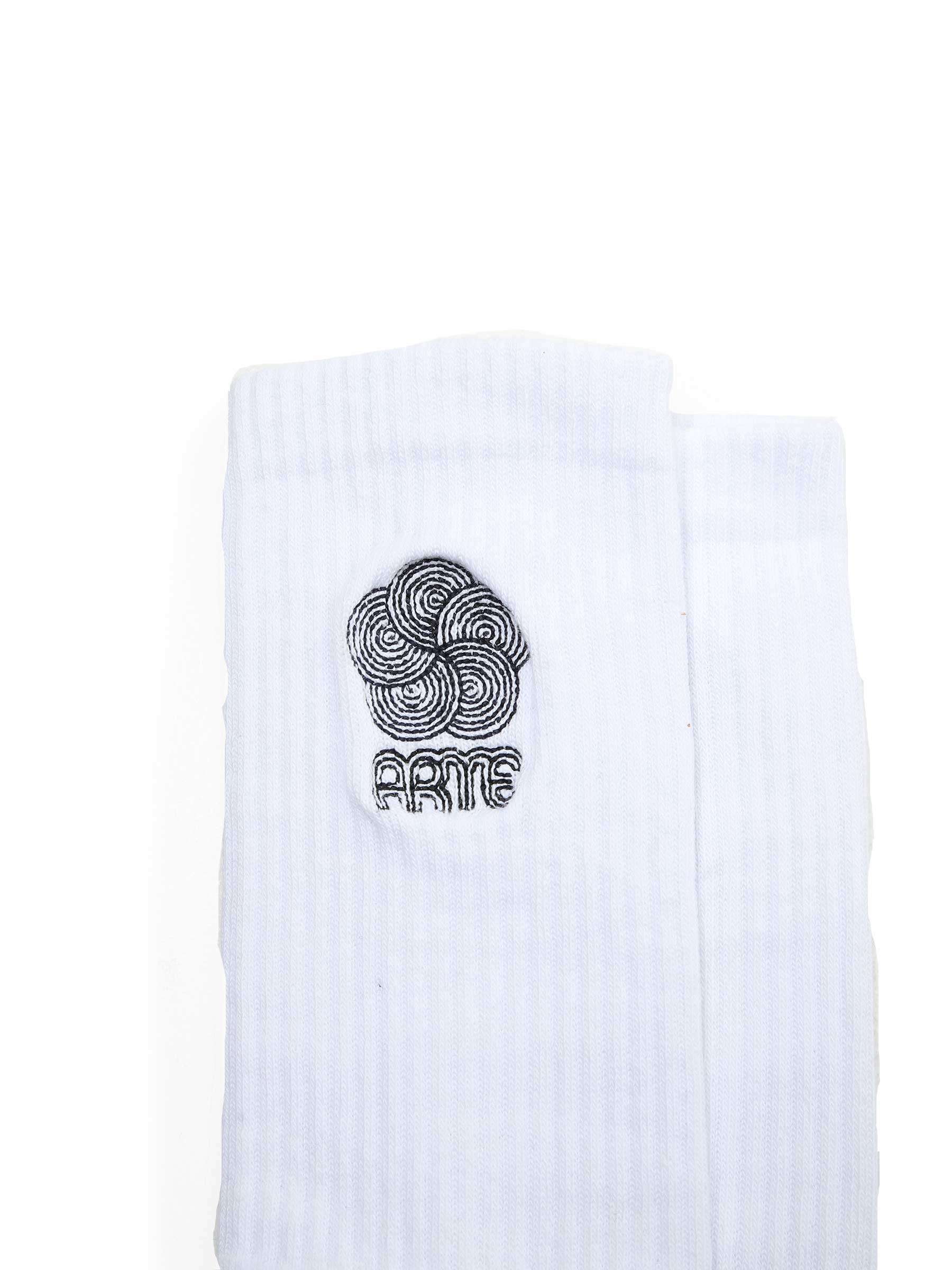 Arte Circle Logo Socks White SS24-157SK