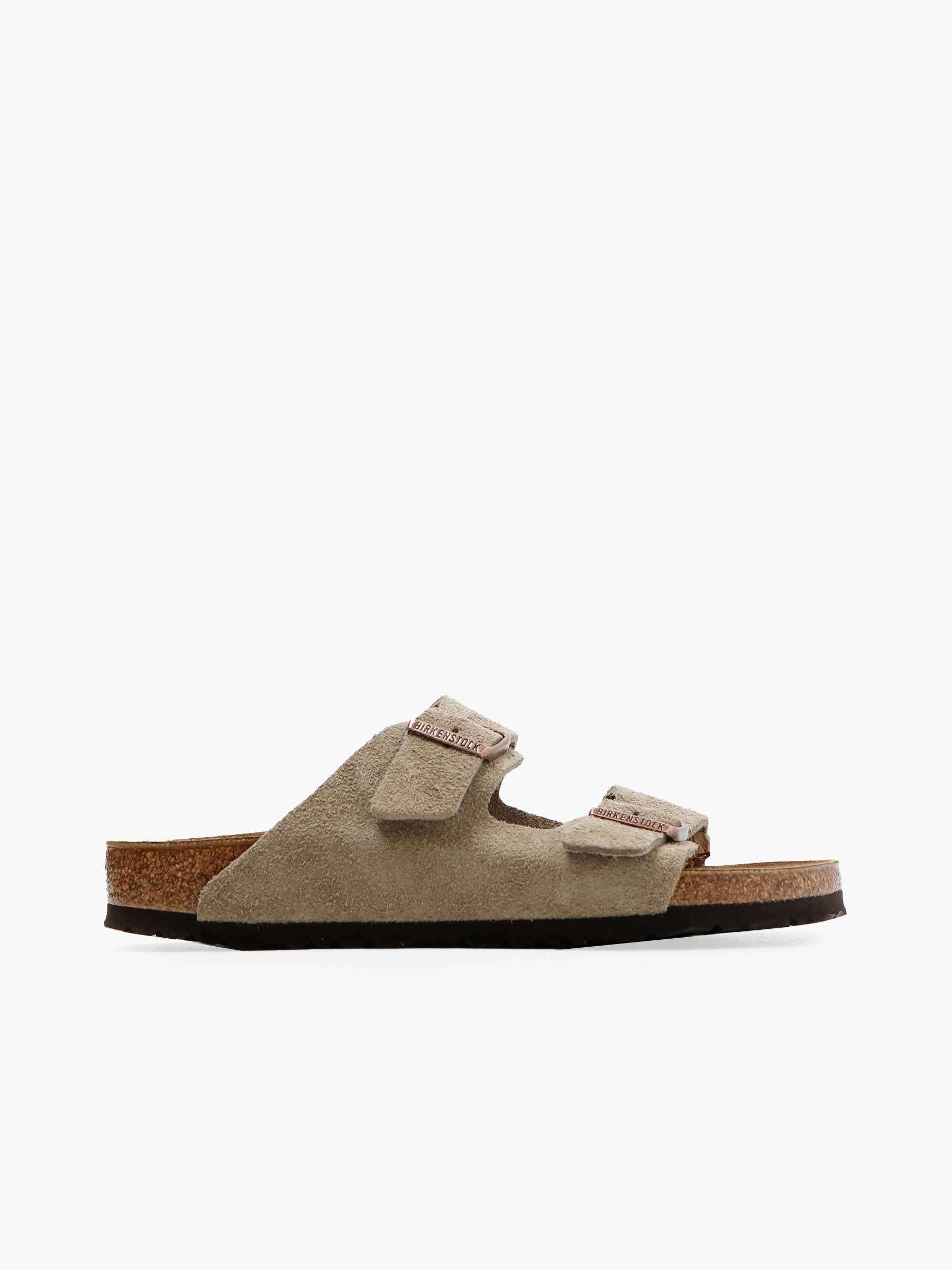 Arizona Suede Leather Slippers Taupe 0051461
