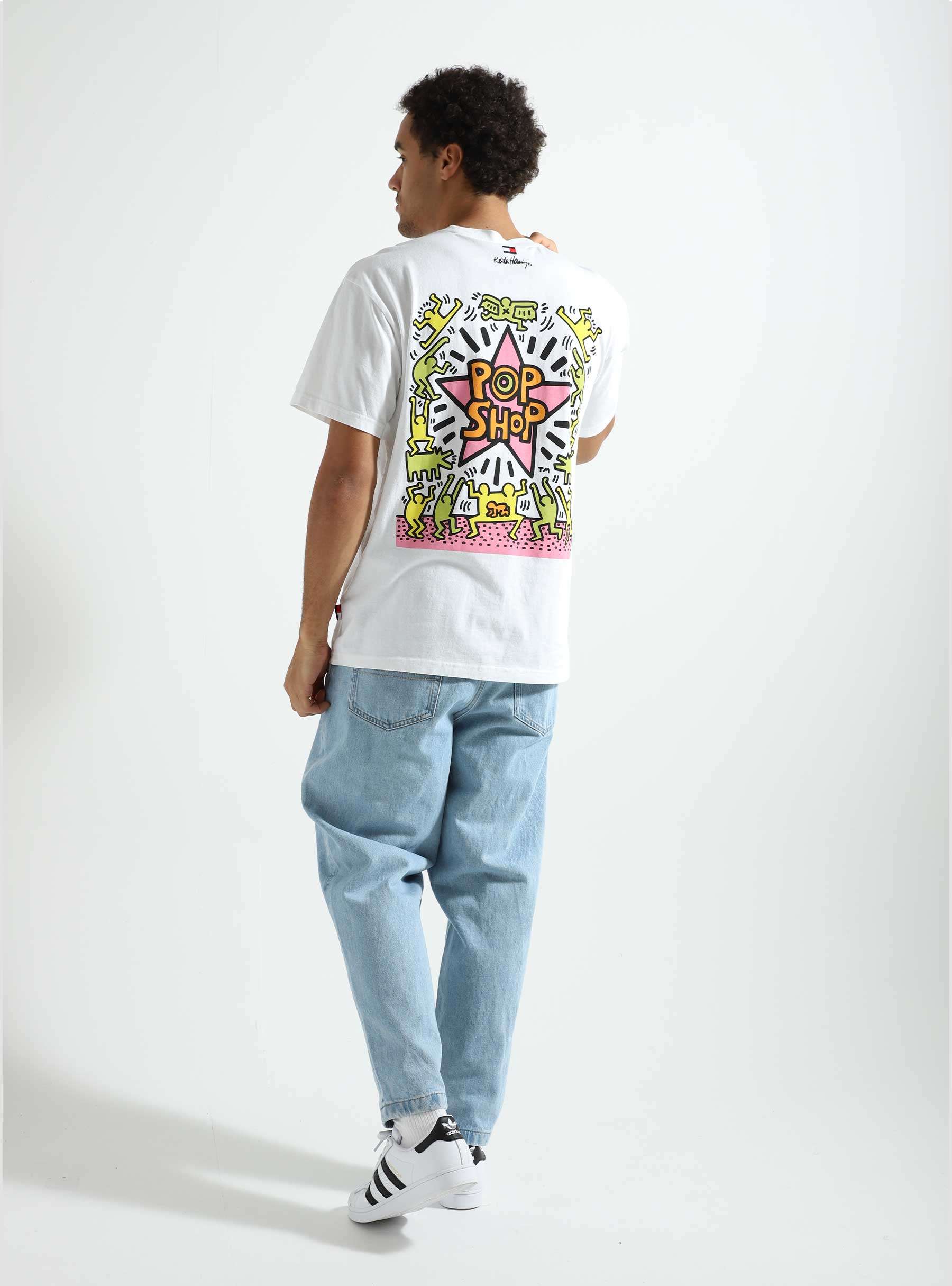 X Keith Haring T-Shirt White Pop Shop DM0DM173350K4