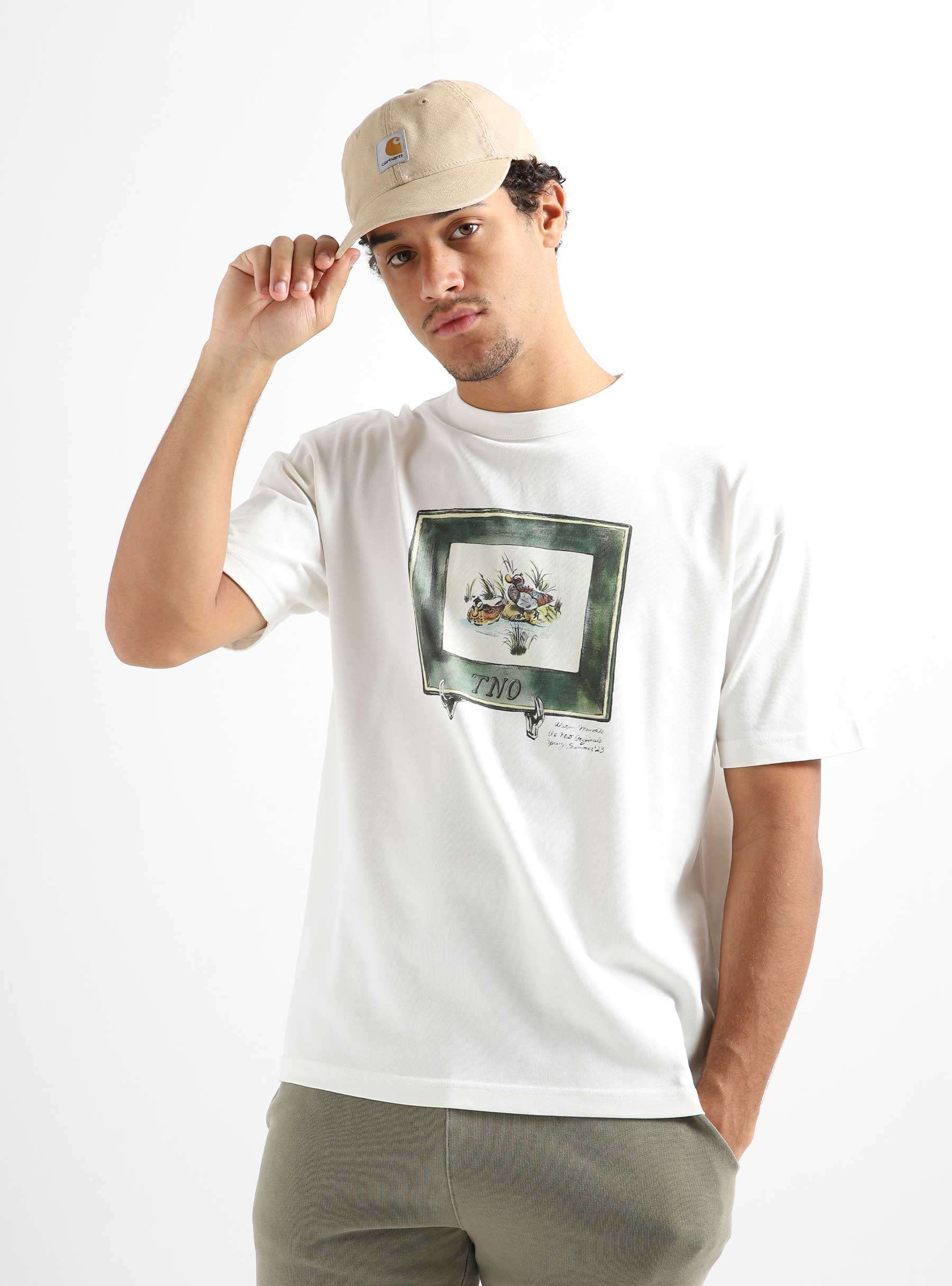 Portrait T-shirt White Alyssum 100TLPTS23.001