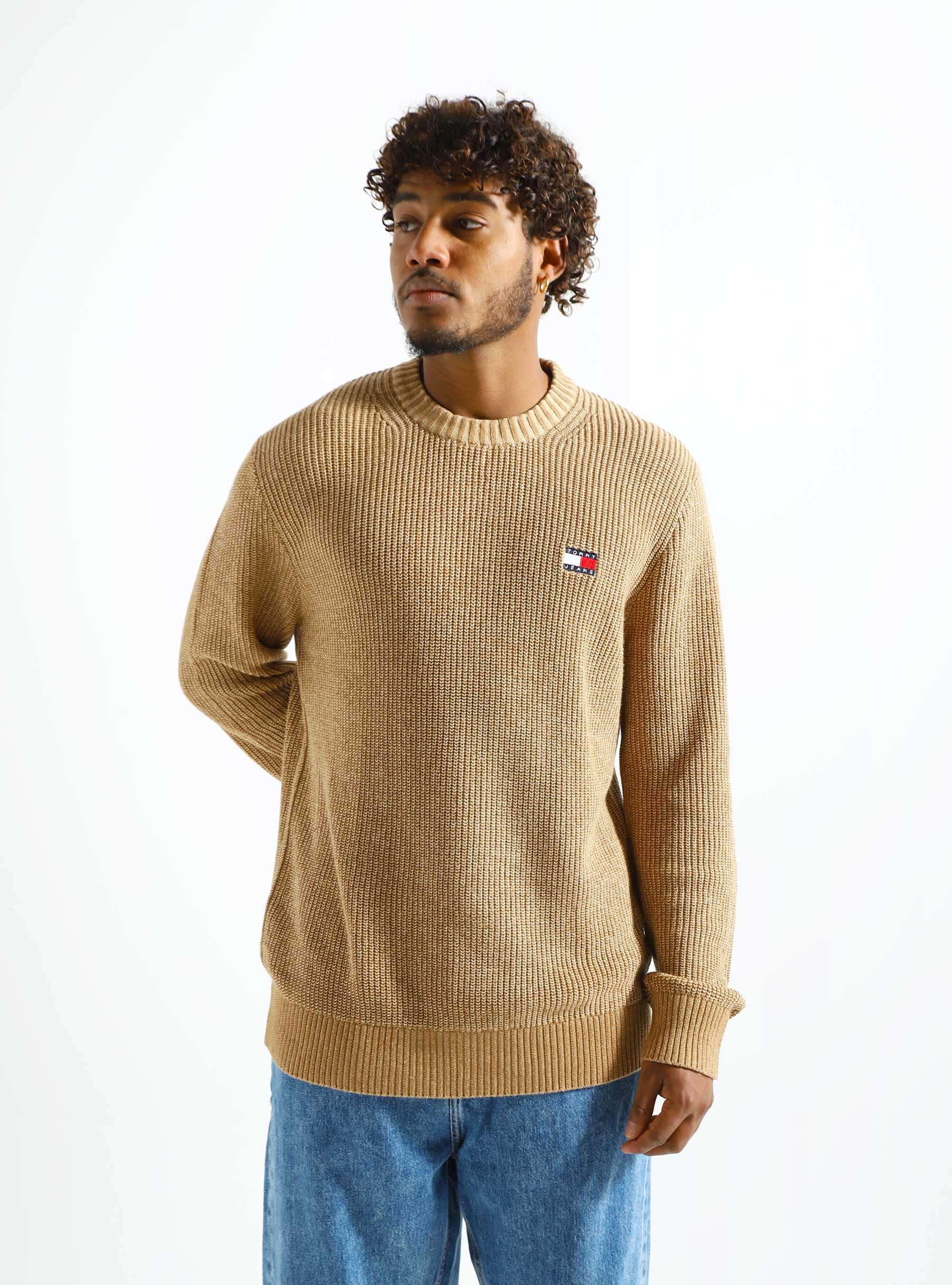 TJM Regular Tonal Xs Bad Sweater Tawny Sand DM0DM17776-AB0