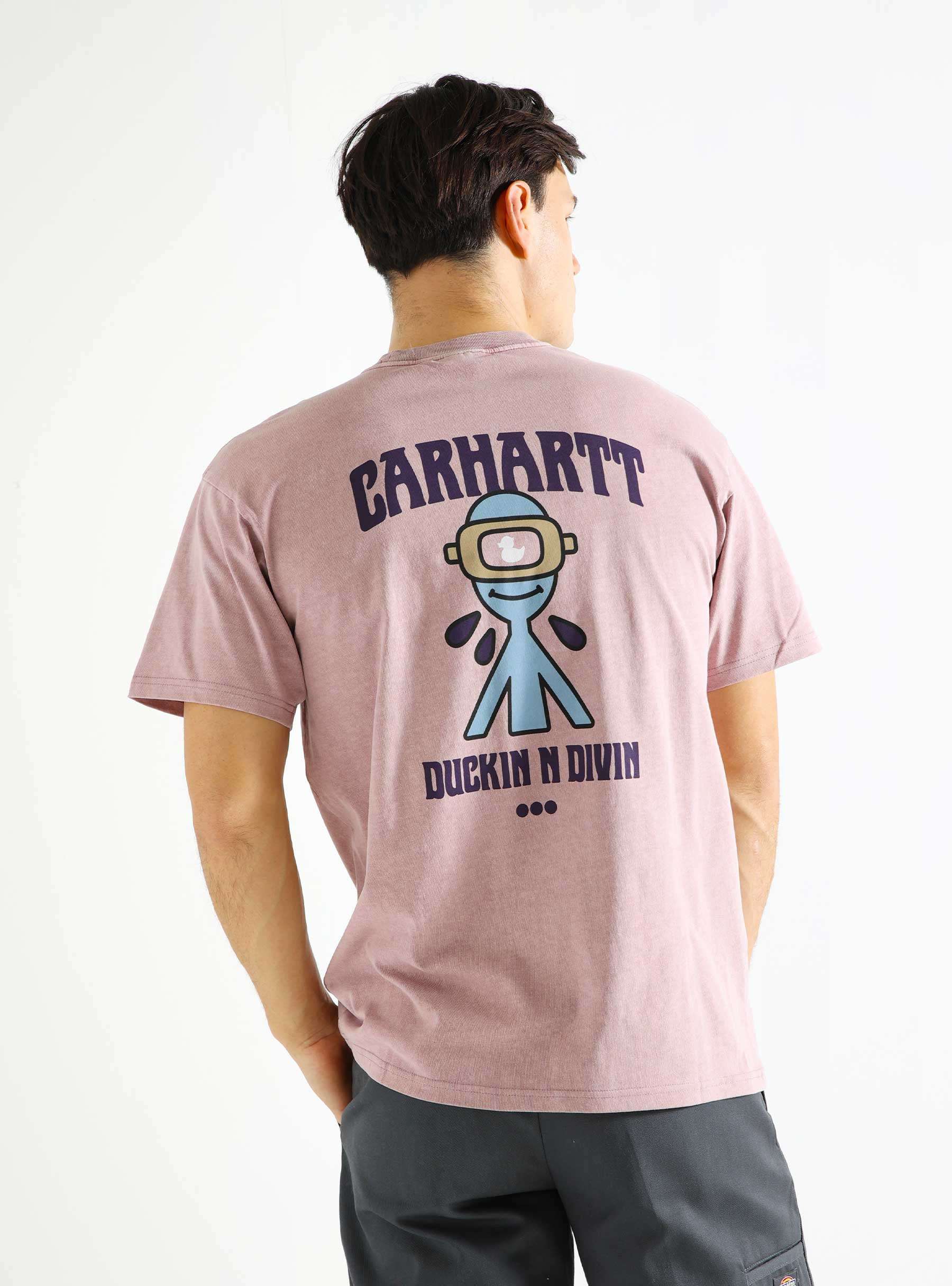 Duckin T-Shirt Glassy Pink Garment Dyed I033171-1NJGD