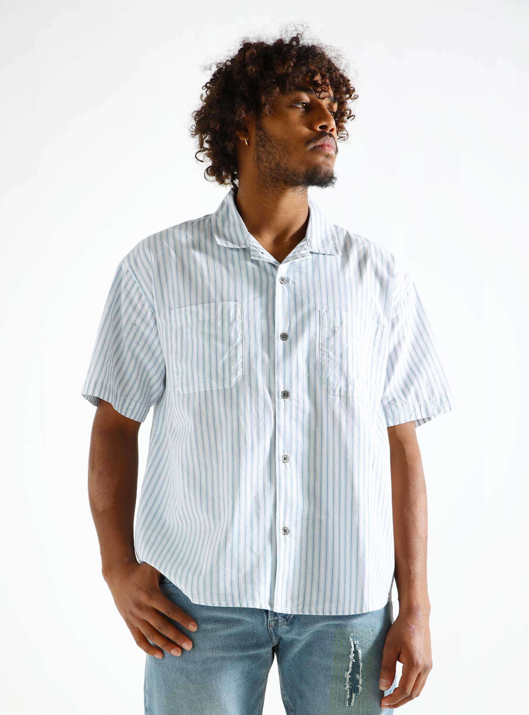 Bigwig Stripe Woven Shirt Good Grey Multi 181210413-GGY