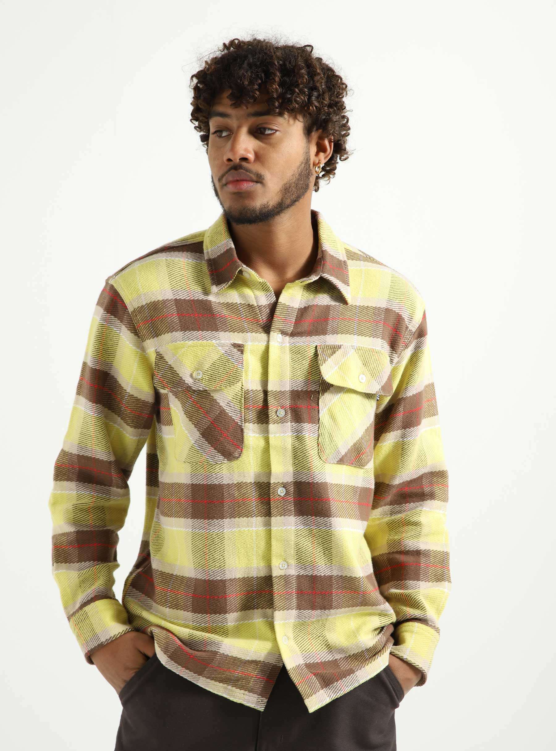 Prescott Flannel Shirt Yellow BU00193