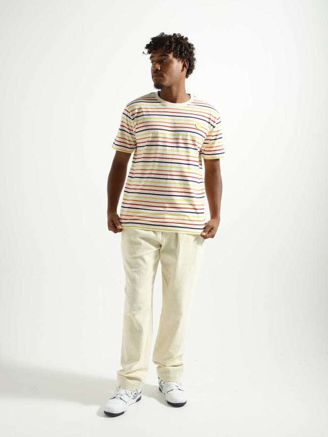 Wood Wood Ace Stripe T-Shirt Off-White Stripes 10255703-2222-0006
