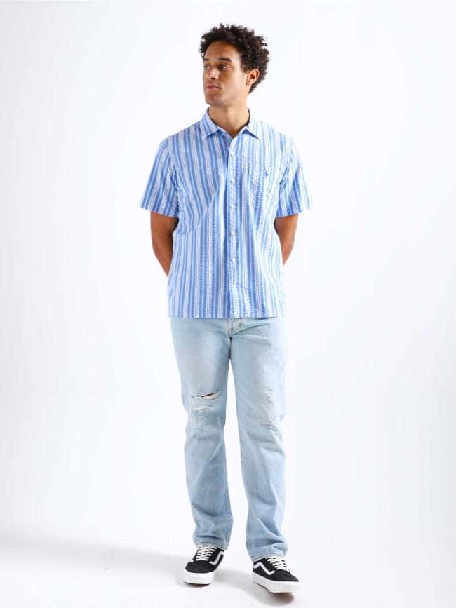 Clady Short Sleeve Sport Shirt 5917 Blue White 710899564001