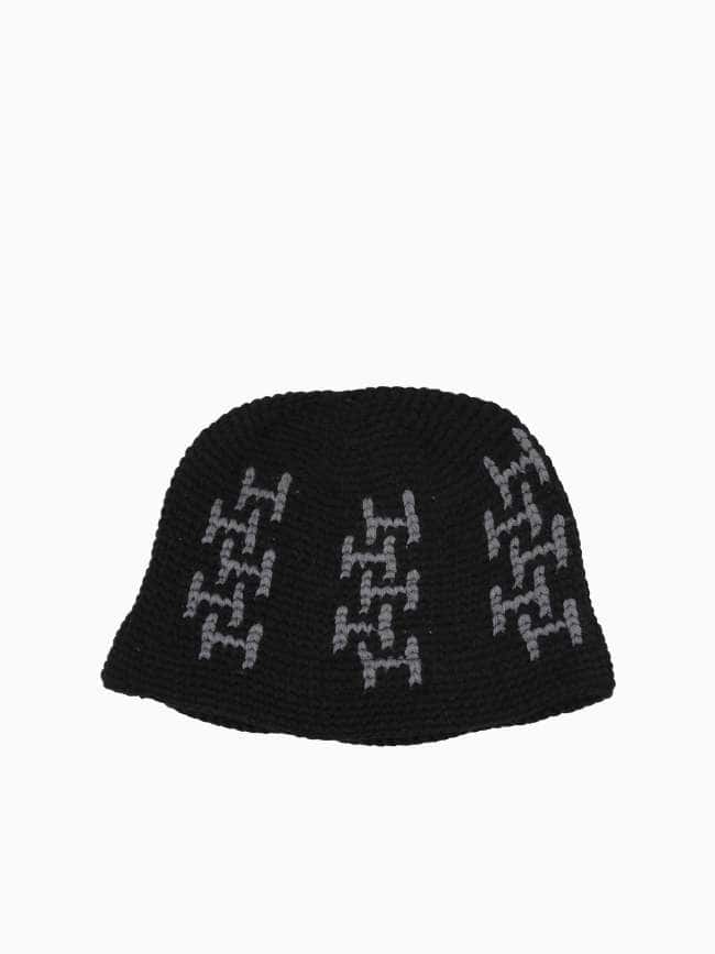 Chain Link Knit Hat Black HT00712-BLACK