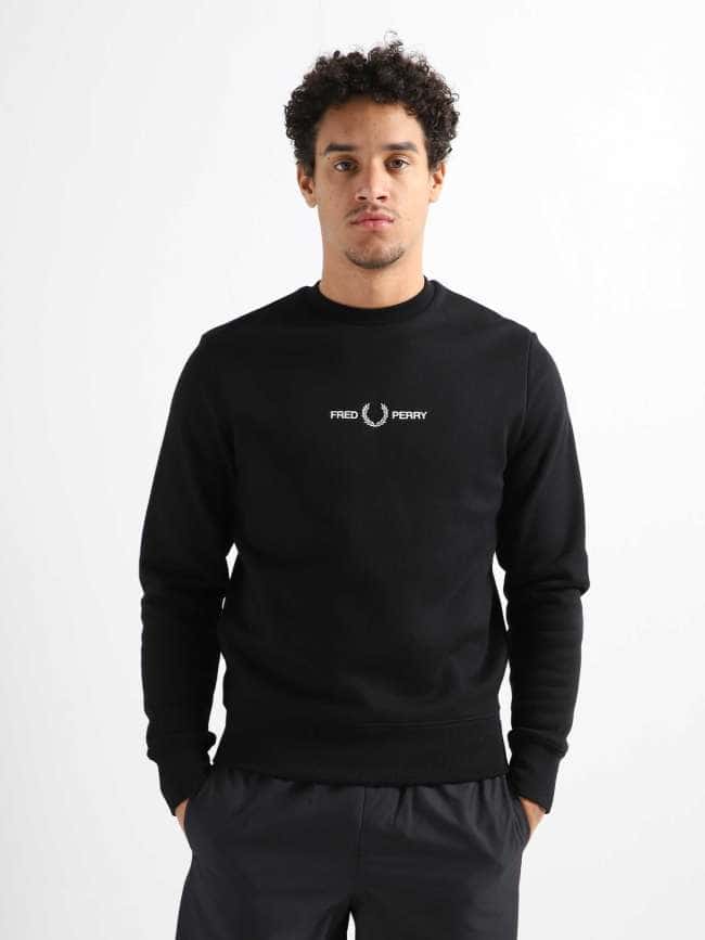 Embroidered Sweatshirt Black M4727-102