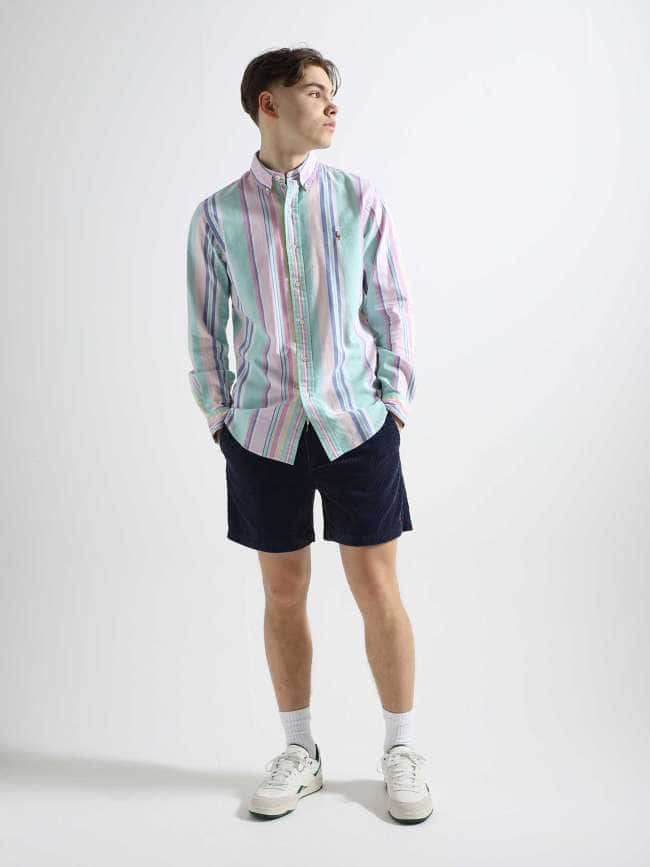 Sport Shirt Long Sleeve 5896B Seafoam Pink Multi 710906611001