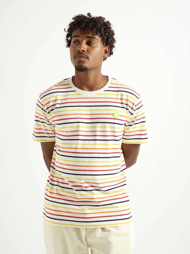 Wood Wood Ace Stripe T-Shirt Off-White Stripes 10255703-2222-0006
