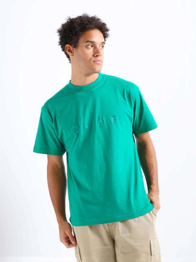 Chainstitch T-shirt Ocean Green M120104