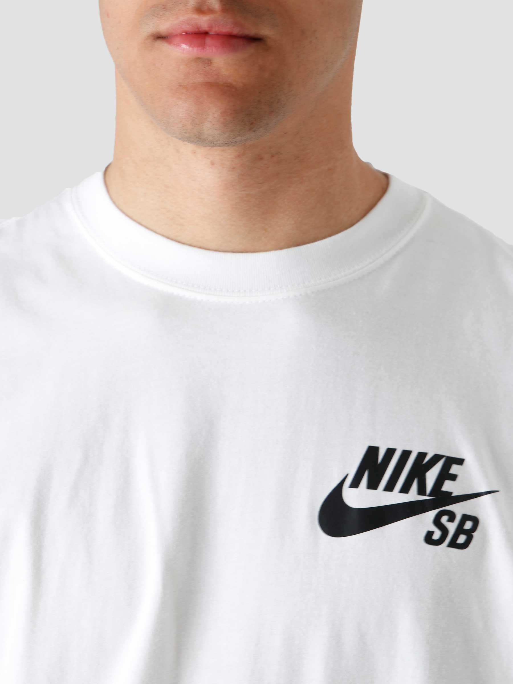 M Nk SB T-Shirt Logo White Black DC7817-100