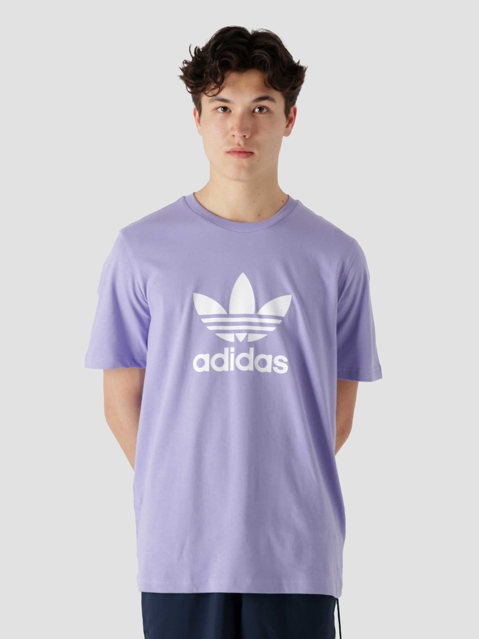 Trefoil T-Shirt Light Purple White GN3481