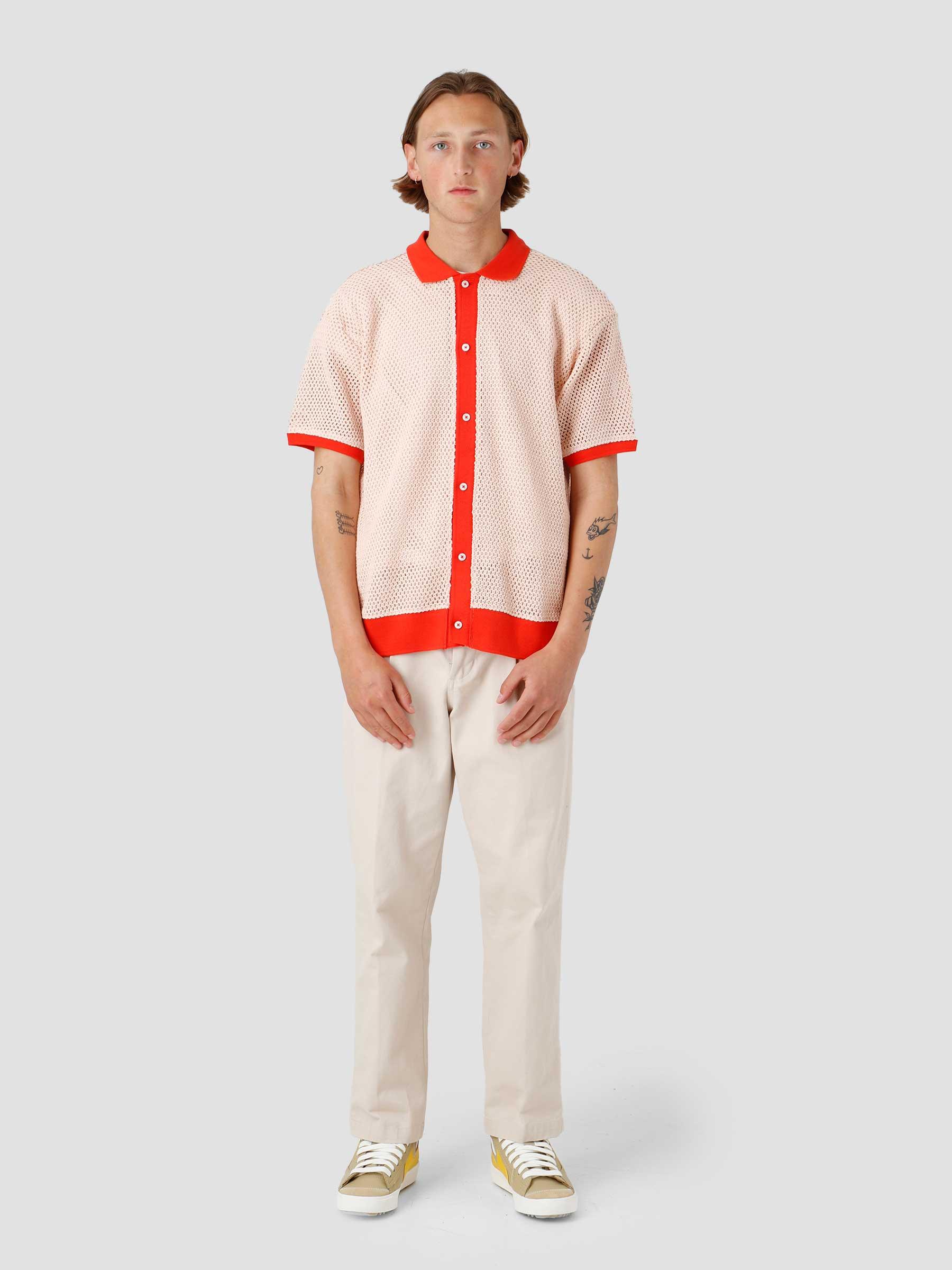 Grove Button-Up Polo Pink Clay 131090070