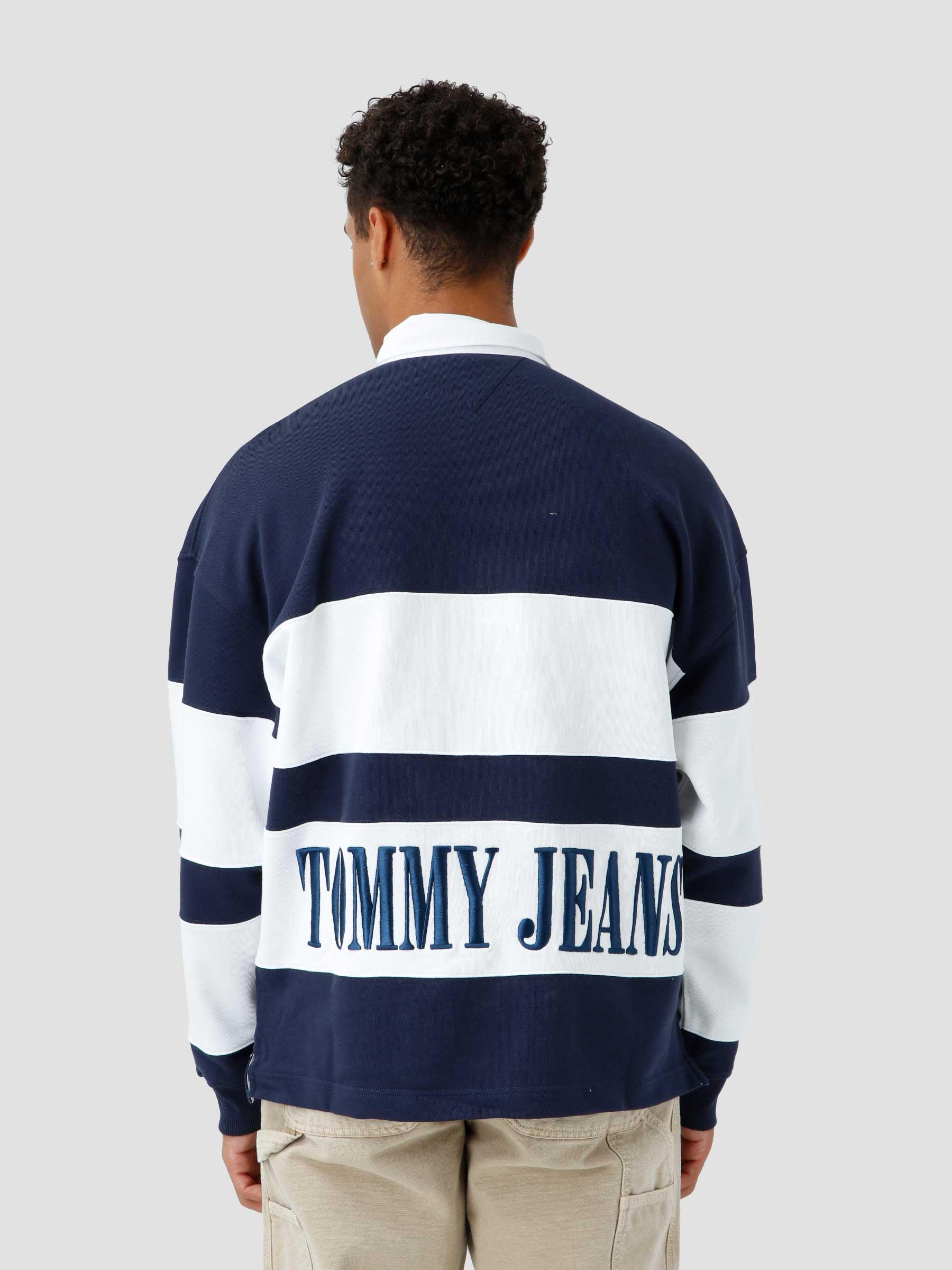 Tommy Jeans TJM Skater Archive Block Rugby Twilight Navy - Freshcotton