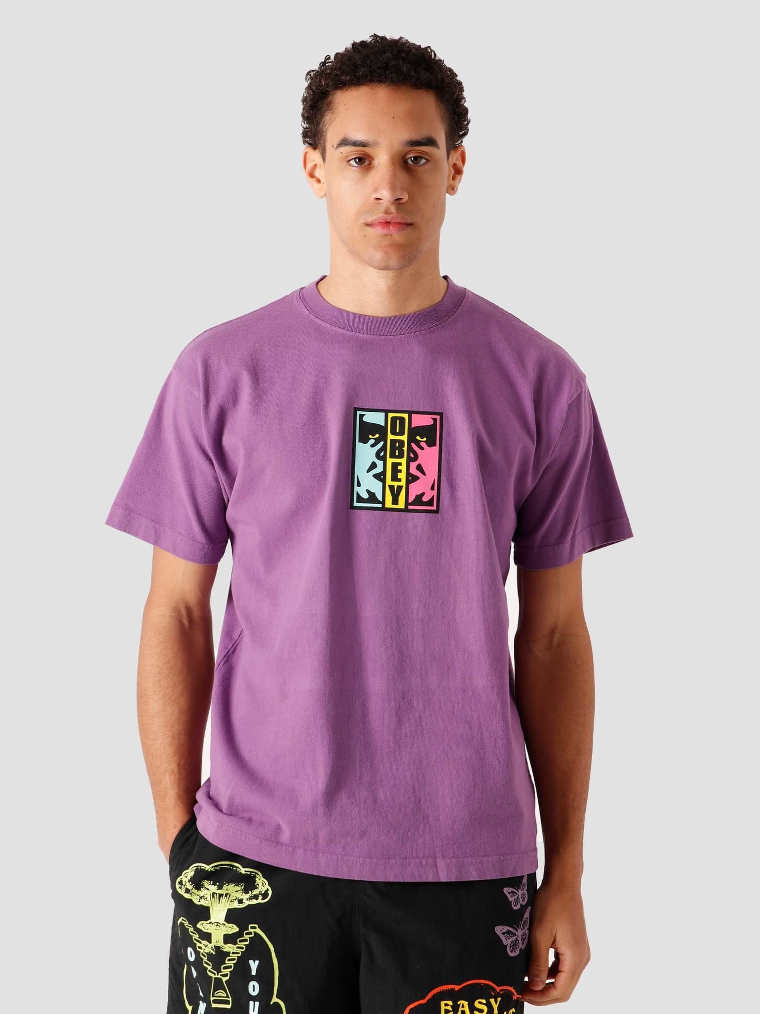 Obey Divided T-Shirt Purple Nitro 166912590-PRN